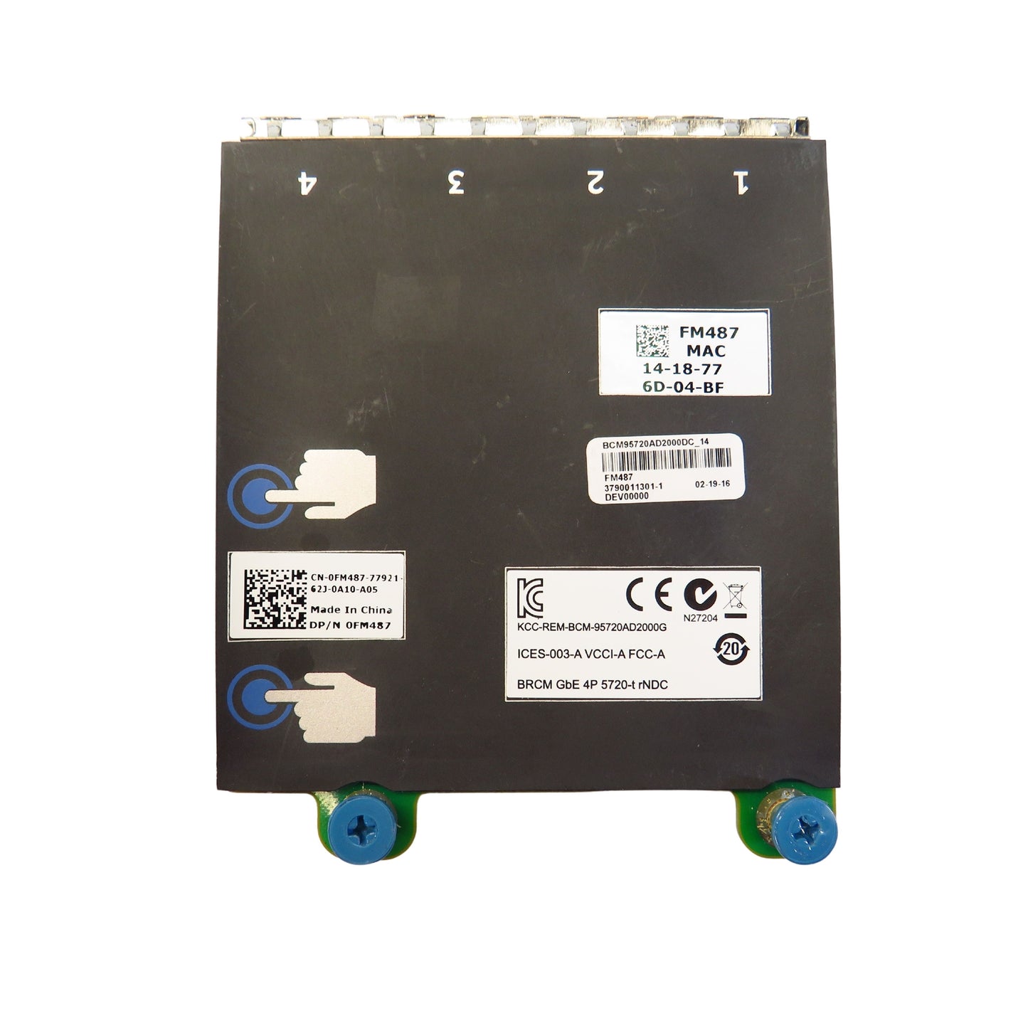 Dell FM487 Quad Port Gigabit 5720 NIC Network Interface Card (Refurbished)