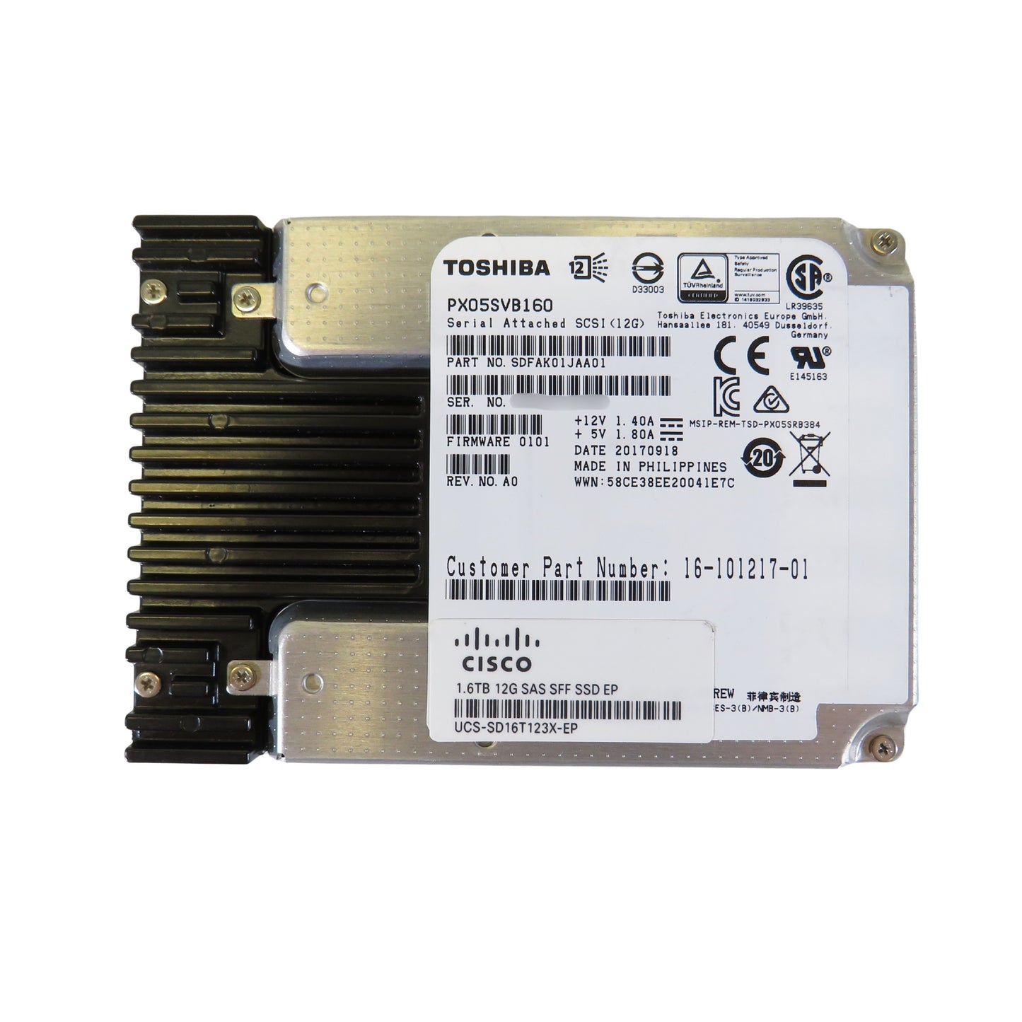 Cisco UCS-SD16T123X-EP 1.6TB 2.5" SAS 12Gbps Solid State Drive (Refurbished)