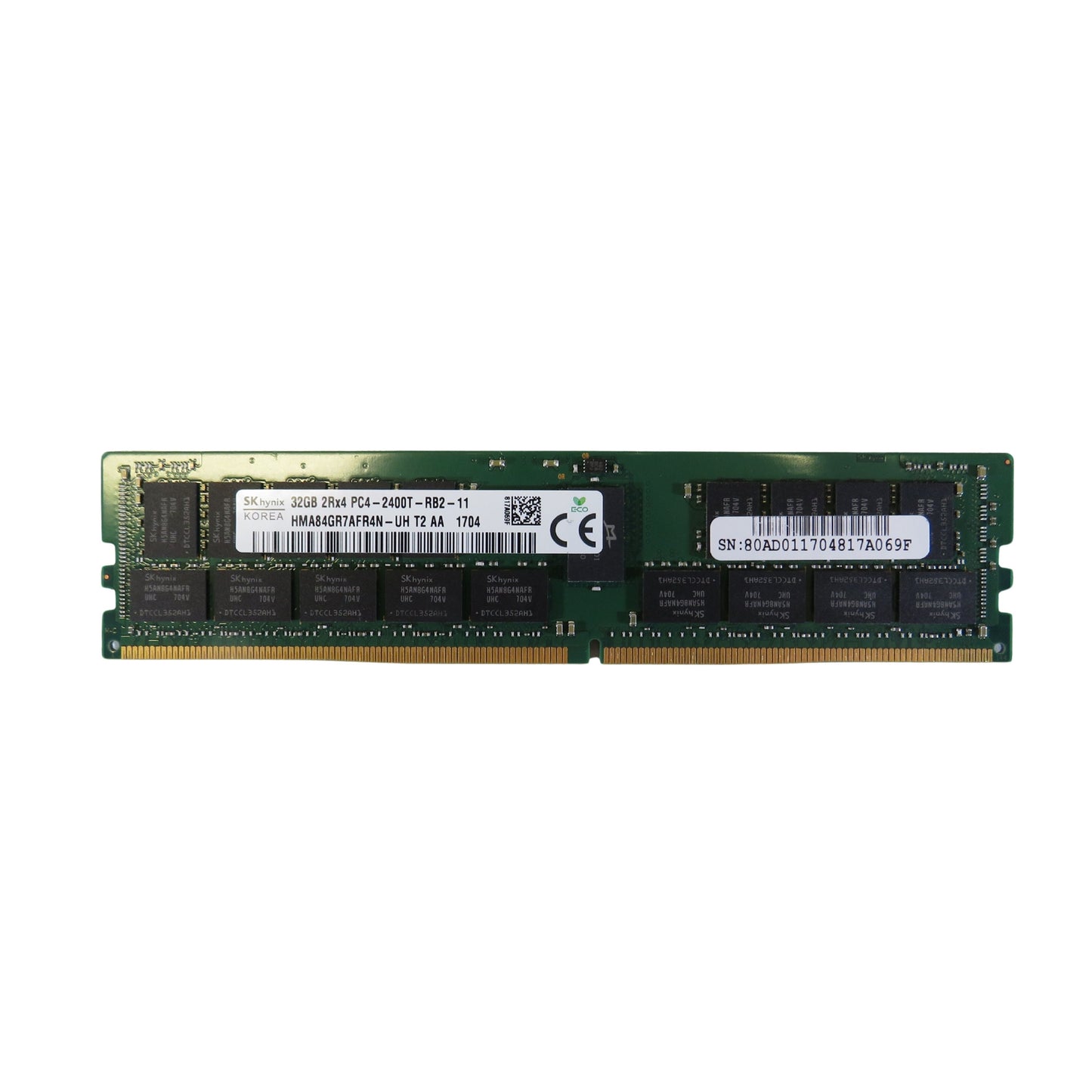 Hynix HMA84GR7AFR4N-UH 32GB 2Rx4 PC4-2400T DDR4 RDIMM Server Memory (Refurbished)