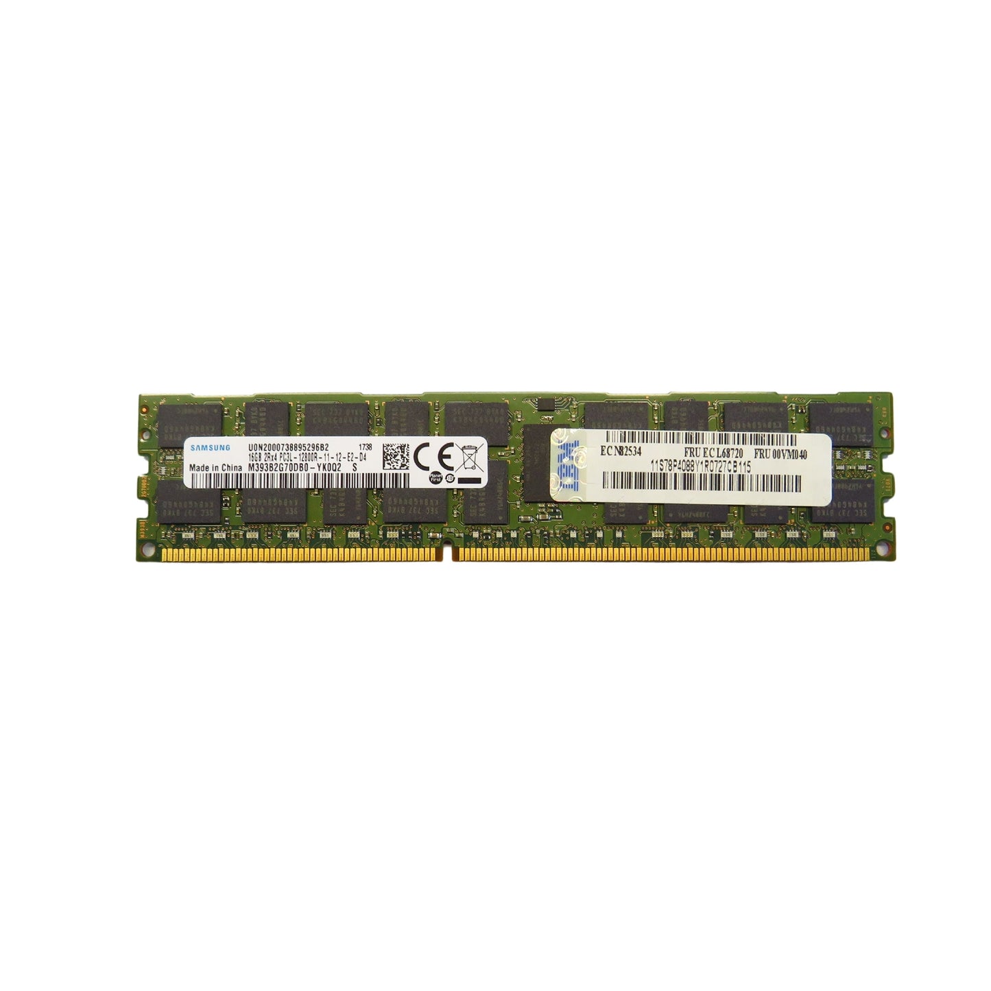 Samsung M393B2G70DB0-YK0 16GB 2Rx4 1600MHz DDR3 RDIMM Server Memory (Refurbished)
