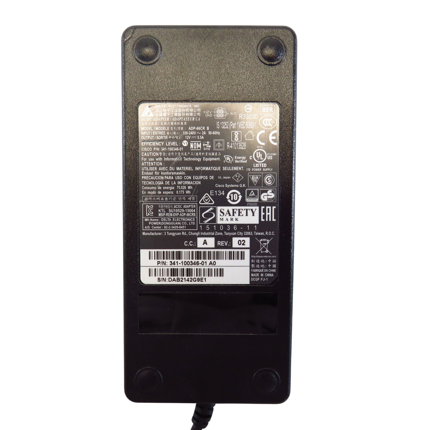 Cisco ASA5506-PWR-AC ASA 5506-X Power Supply Adapter (Refurbished)