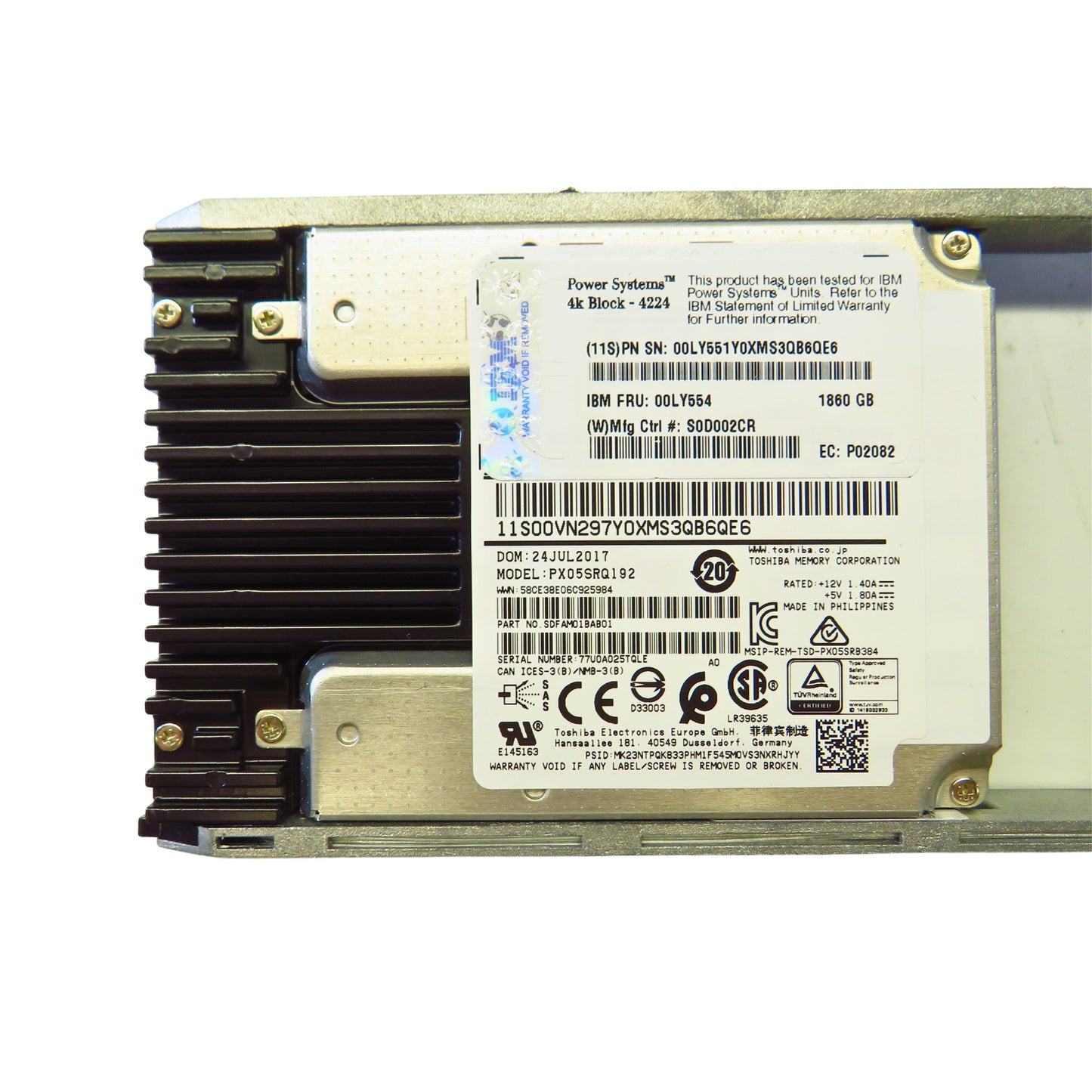 IBM ESLS XP24SX 24 Bay SFF SAS Storage Enclosure w/ 8x 1.8TB SSD (Refurbished)