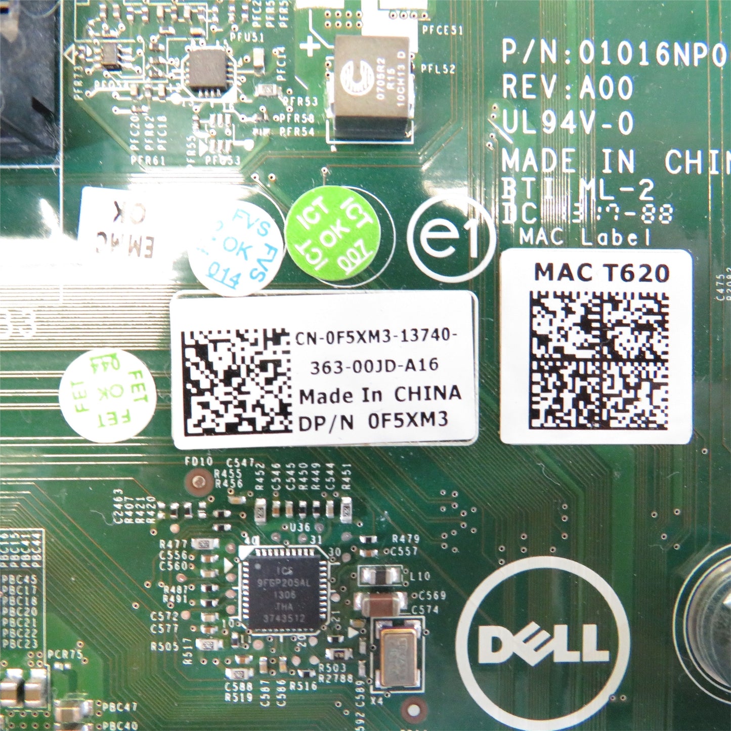 Dell F5XM3 PowerEdge T620 Sytem Board (Refurbished)