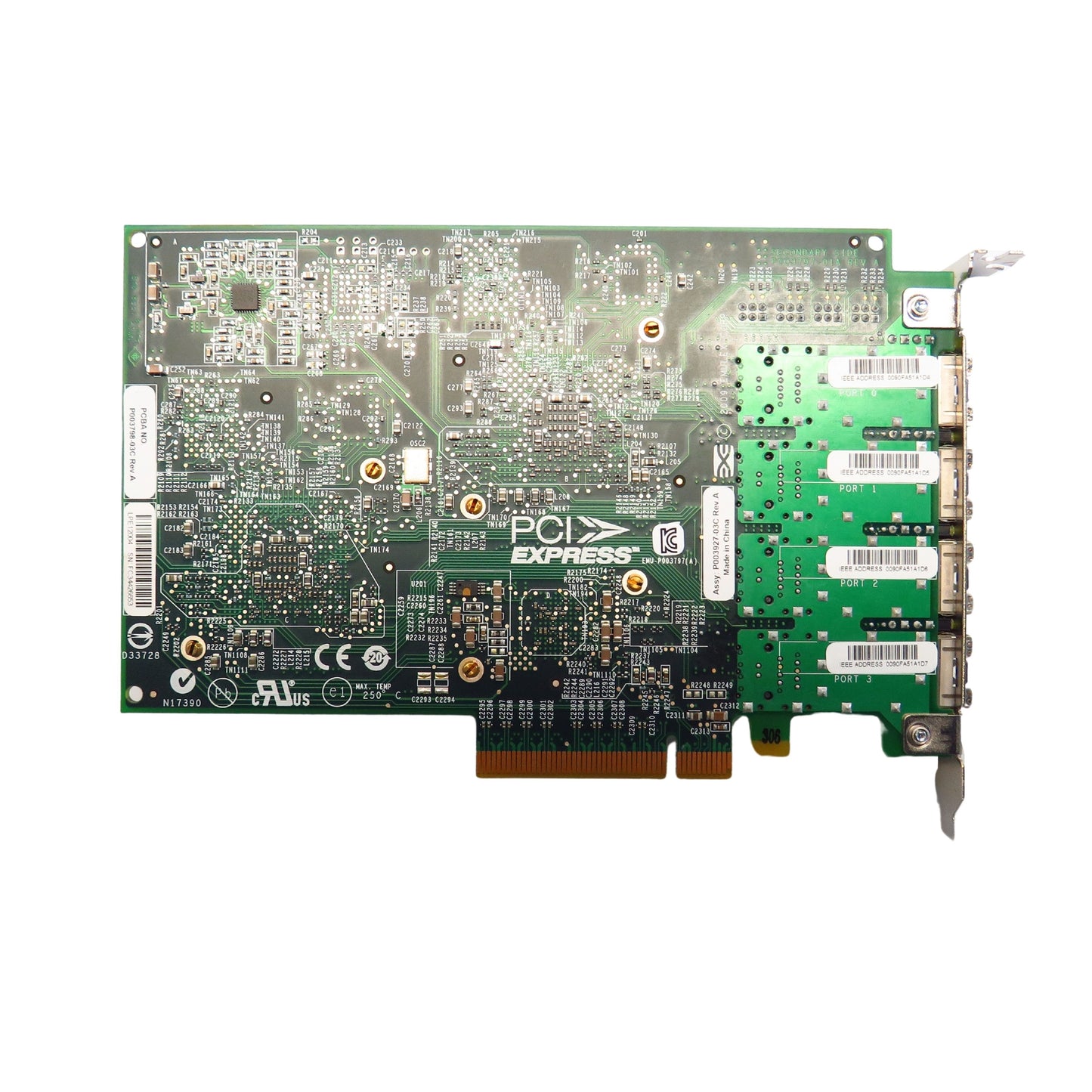 IBM 74Y3467 LPE12004 4 Port 8GB FC PCIe HBA Host Bus Adapter (Refurbished)