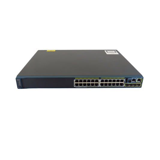 Cisco WS-C2960S-24PS-L Catalyst 2960-S PoE+ 24 Port 10/100/1000 1GbE Switch (Refurbished)