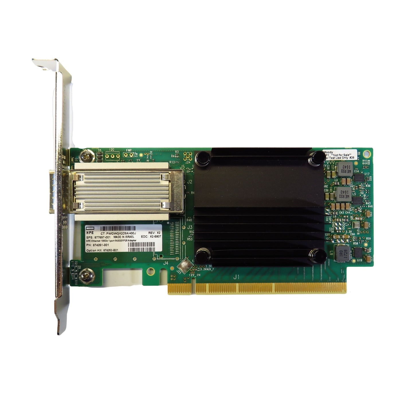 HPE 877697-001 874251-001 874253-B21 Eternet 100GB 1 Port 842QSFP28 Adapter Card (Refurbished)