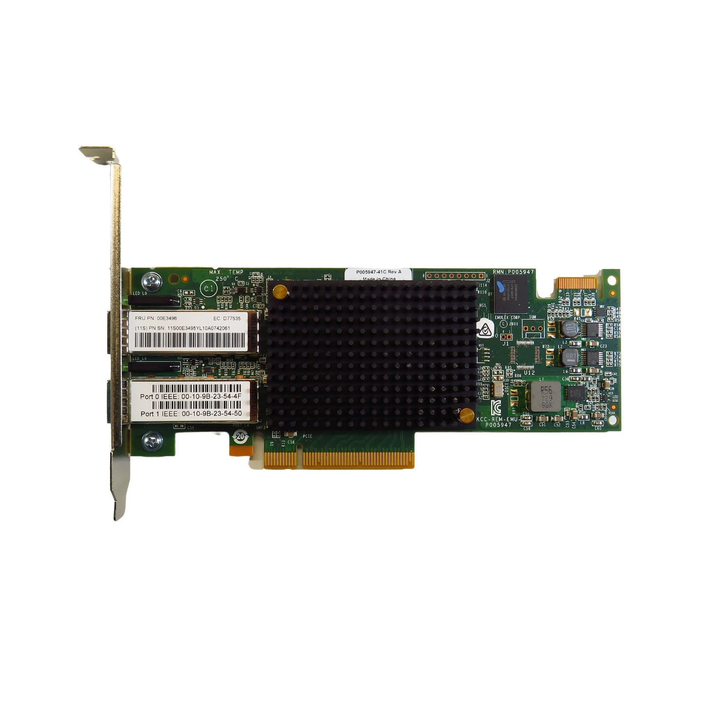 Lenovo 00E3496 577F LPE16002 2 Port 16Gbps FC SW PCIe HBA Host Bus Adapter (Refurbished)