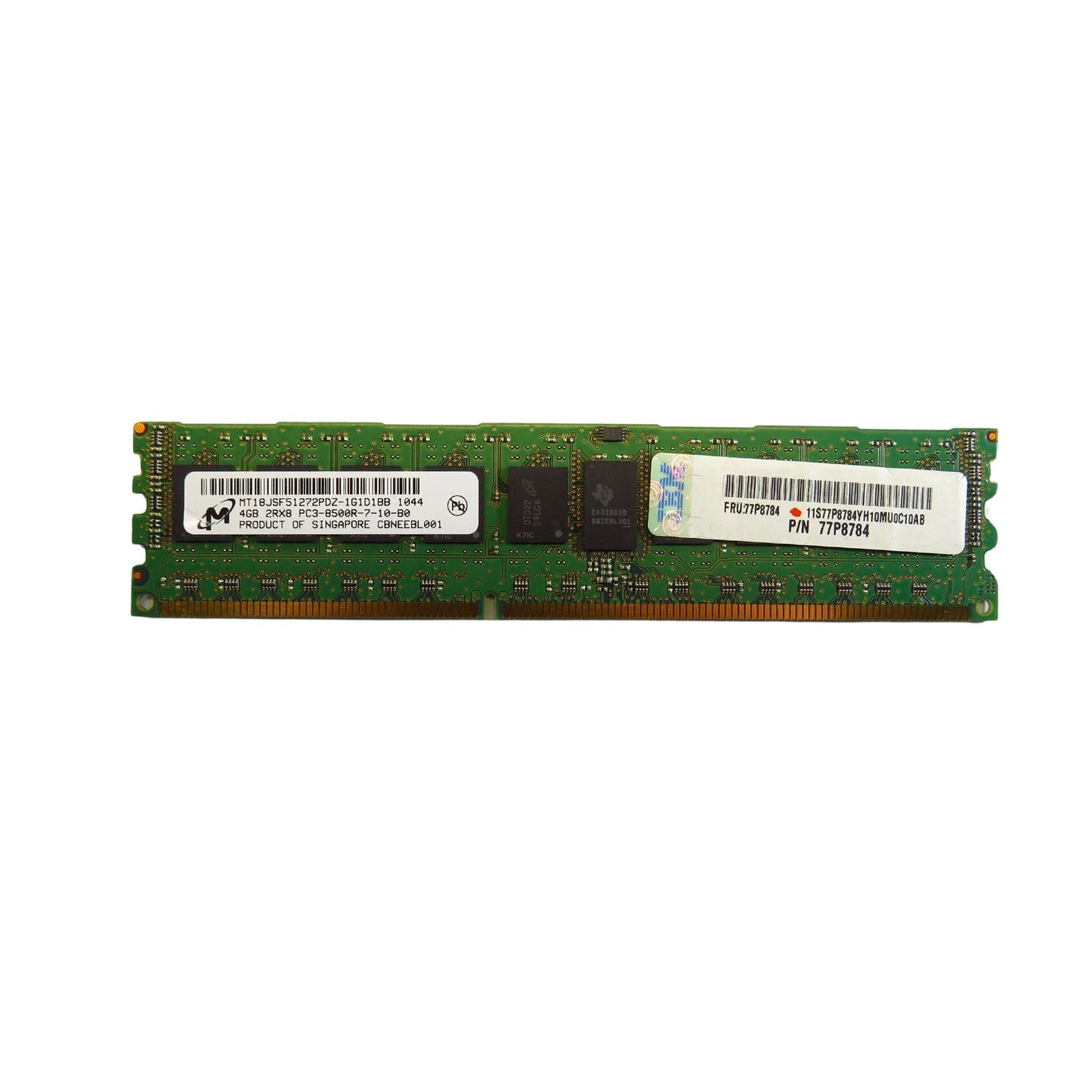 IBM 77P8784 4GB 2Rx8 PC3-8500R 1066MHz DDR3 ECC RDIMM Server Memory (Refurbished)