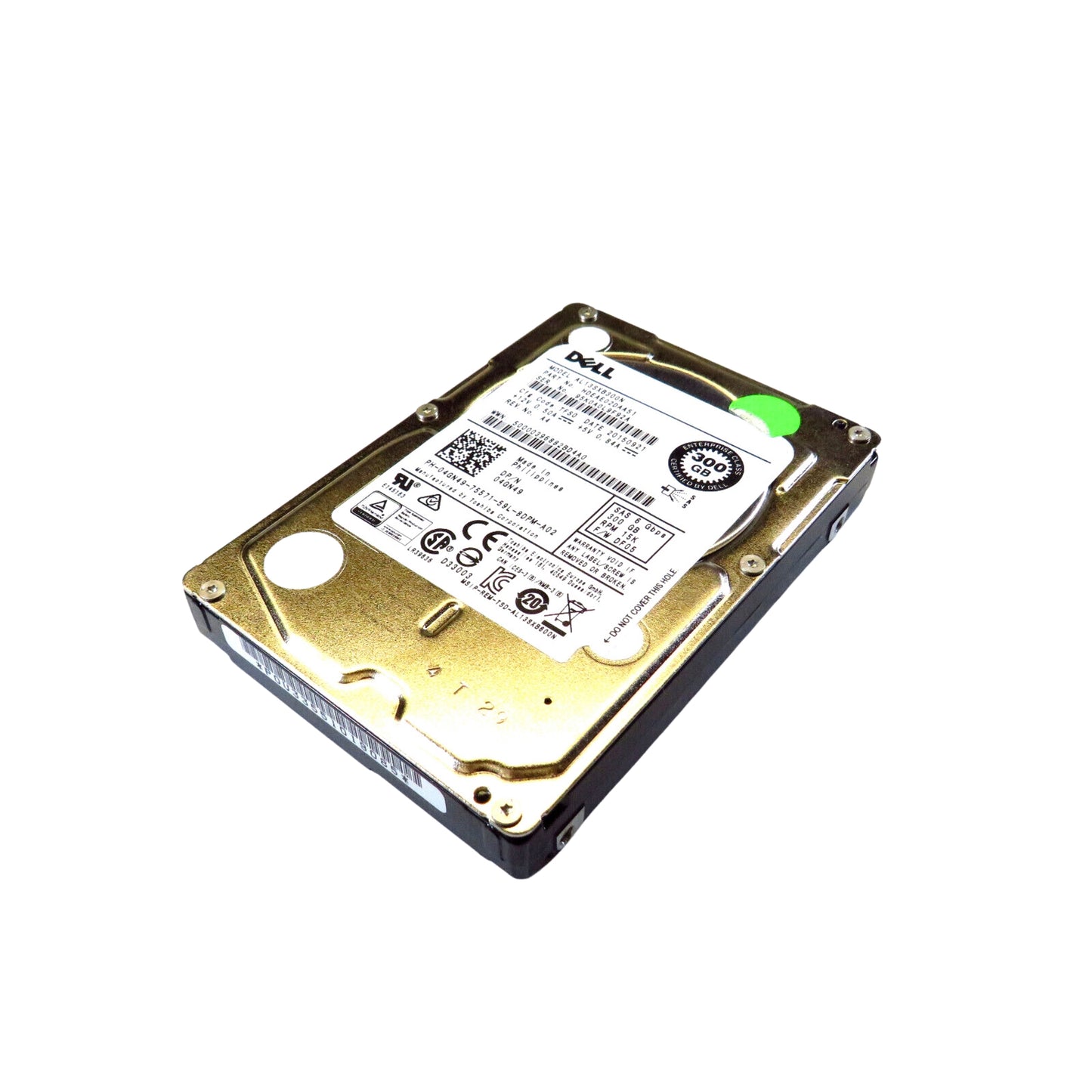 Dell 4GN49 2.5" 300GB 15000RPM SAS 6Gb/s Hard Disk Drive (HDD), Silver (Refurbished)