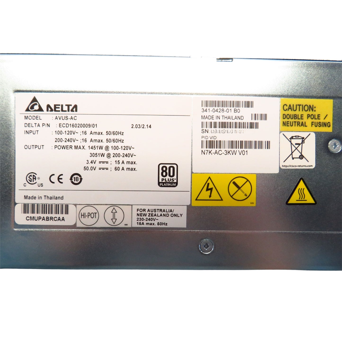 Cisco N7K-AC-3KW Nexus 7000 3.0kW AC Power Supply Module (Refurbished)