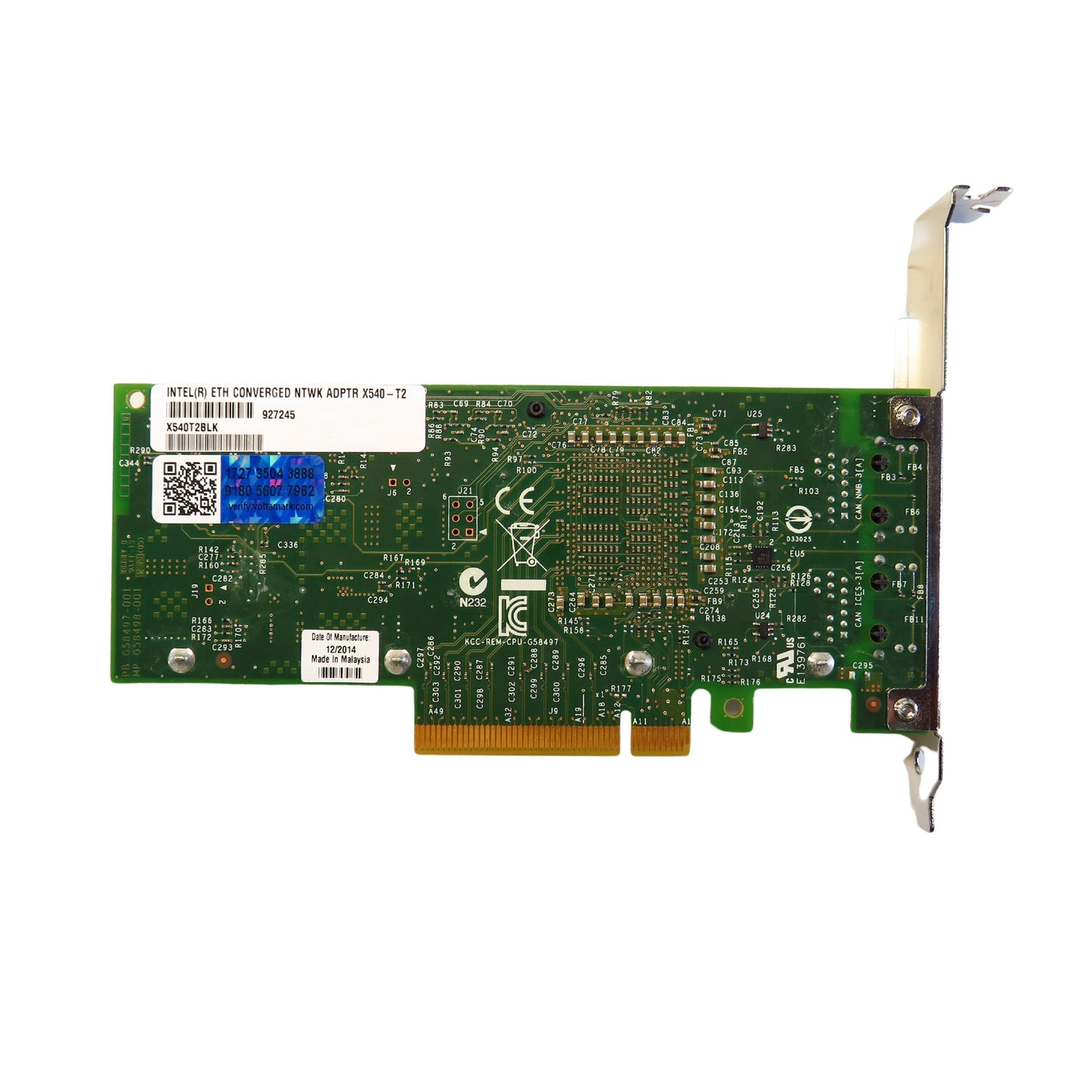 Intel X540T2BLK X540-T2 Dual Port Ethernet Converged Network Adapter (Refurbished)