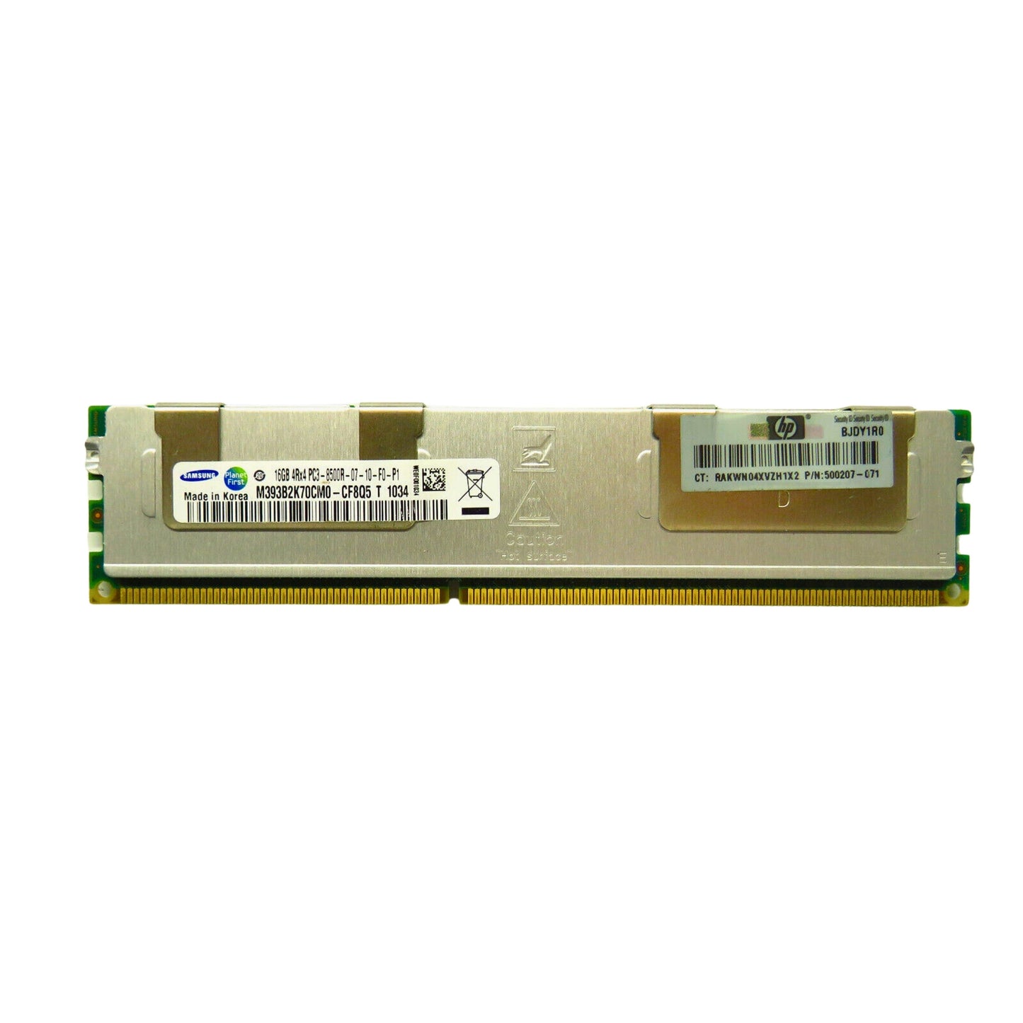 HP 500207-071 16GB 4Rx4 PC3-8500R 1066MHz DDR3 ECC RDIMM Server Memory (Refurbished)