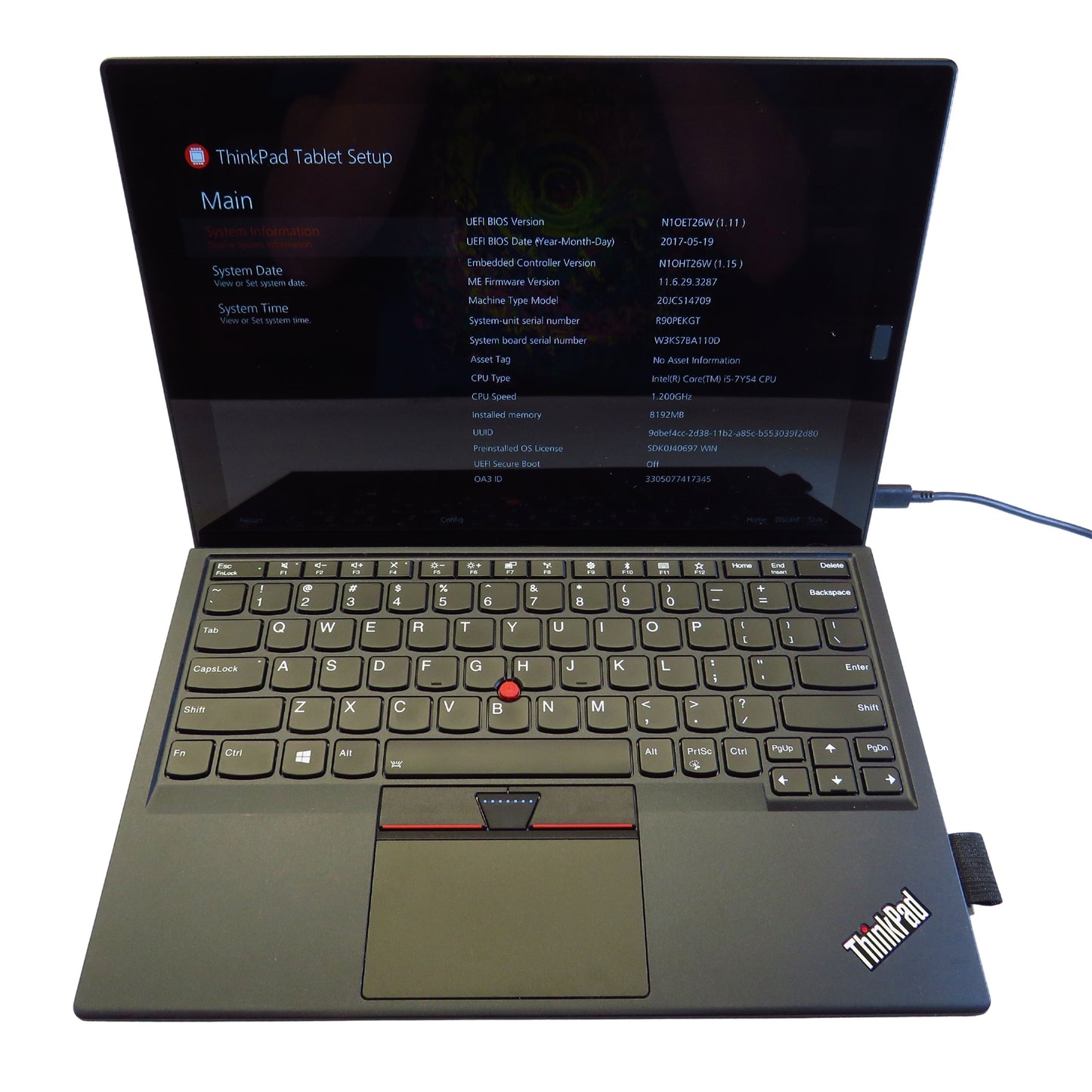 Lenovo ThinkPad X1 Tab G2 12" Touch Intel i5-7Y54 1.20GHz 8GB RAM 256GB SSD (Refurbished)