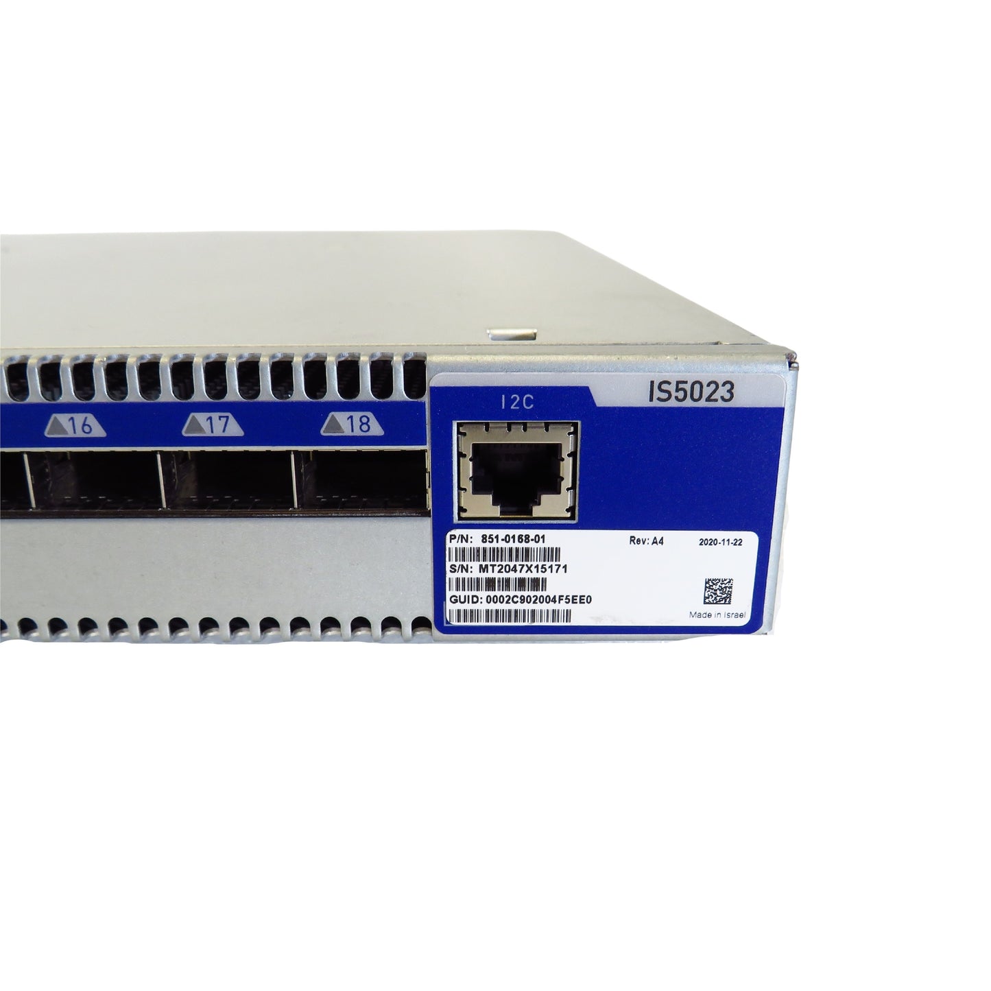 Mellanox IS5023 851-0168-01 18-Port 40Gb InfiniBand Switch InfiniScale IV QDR (Refurbished)