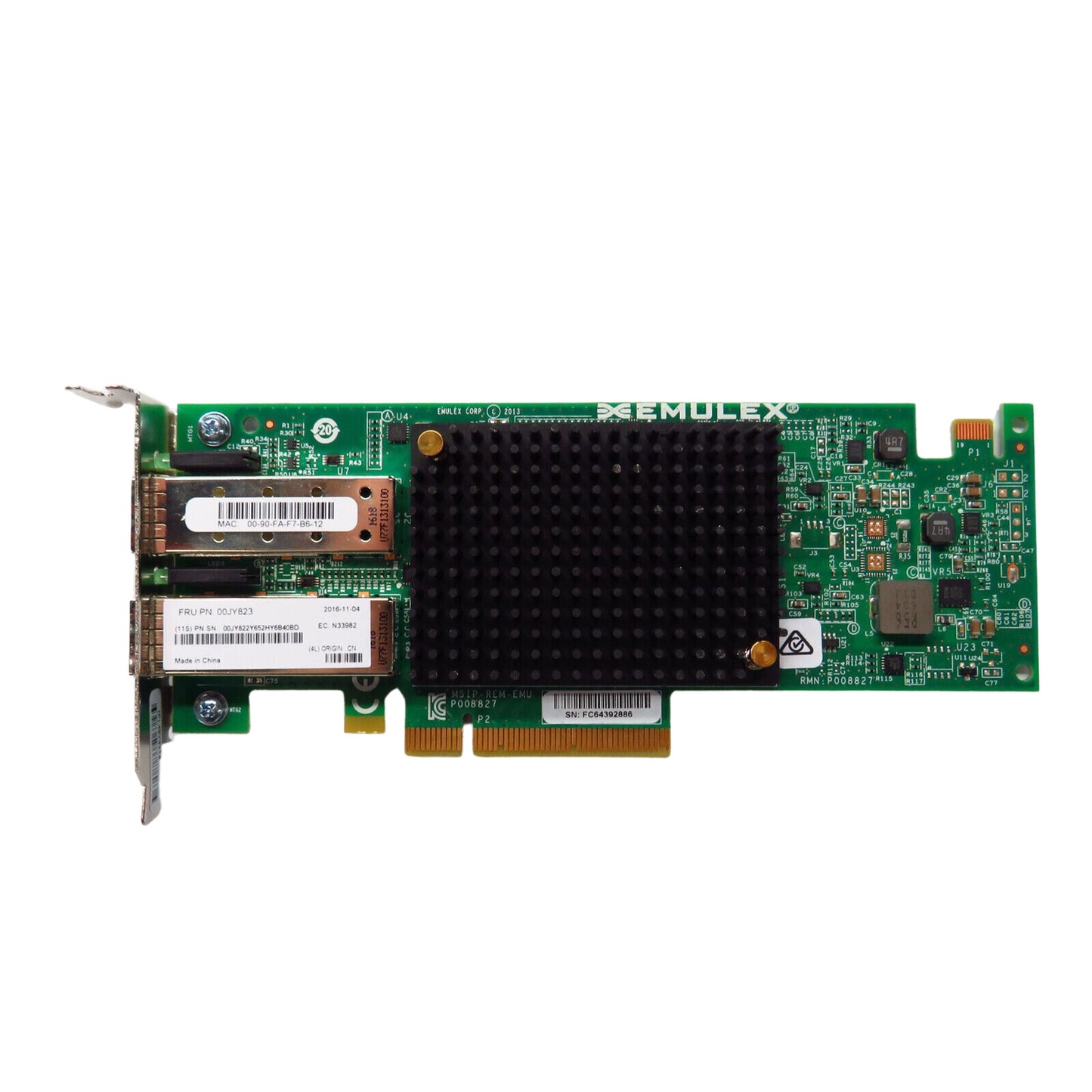Lenovo 00JY823 VFA5 2 Port 10GbE SFP+ PCIe Adapter Card (Refurbished)