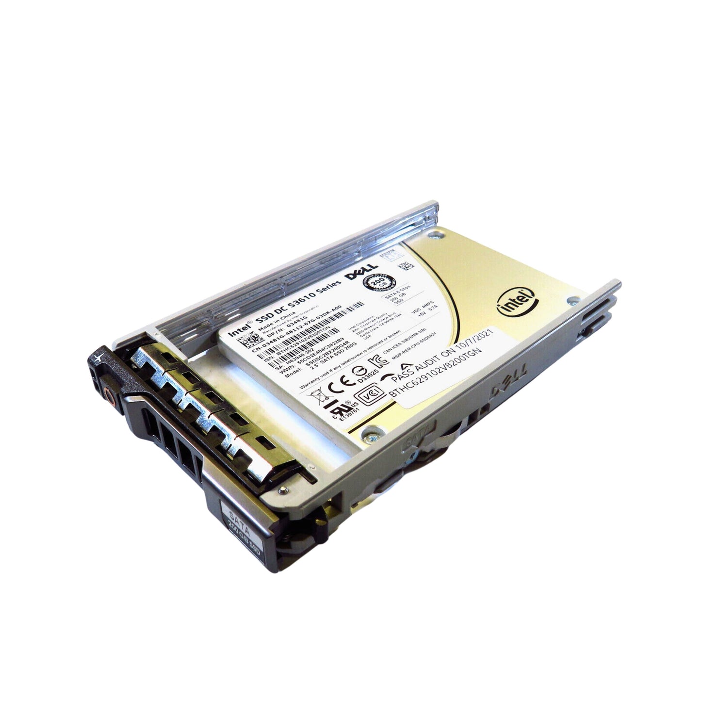 Dell 3481G DC S3610 200GB 2.5" SATA 6Gbps MLC SSD Solid State Drive w/ Tray (Refurbished)