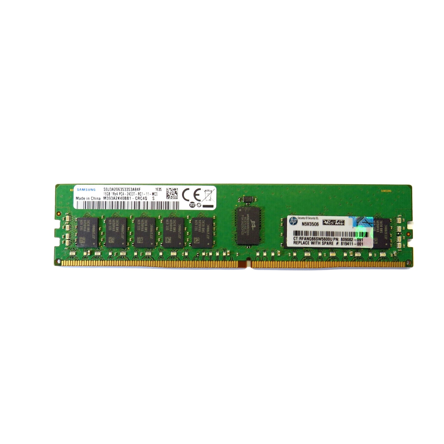 HP 819411-001 809082-091 16GB 1Rx4 PC4-19200 DDR4 2400MHz RDIMM Server Memory (Refurbished)