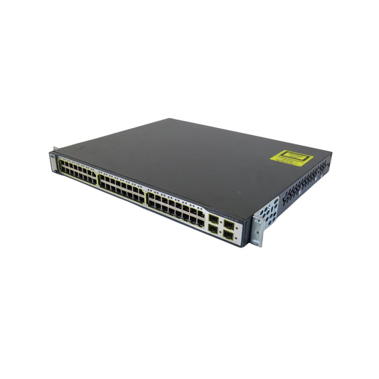 Cisco WS-C3750-48PS-S Catalyst 3750 48 Port 10/100 PoE + 4 SFP+ Switch (Refurbished)