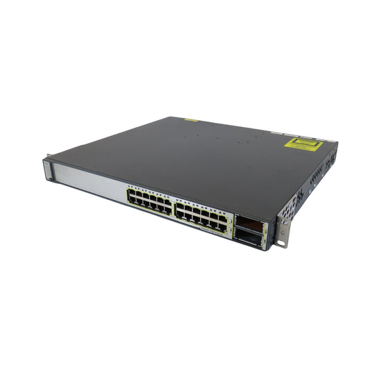 Cisco WS-C3750E-24TD-E Catalyst 3750-E 24 Port GbE, 2 10GE(X2) 265W Switch (Refurbished)