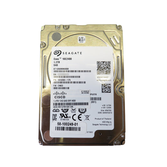 Cisco UCS-HD12TB10K12N 1.2TB 10K RPM 2.5" SAS 12Gbps Hard Drive (Refurbished)