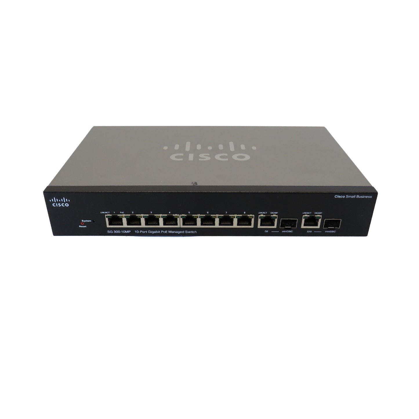 Cisco SG300-10MP 8-Port Gigabit Ethernet PoE 2 Port Combo Mini-GBIC Switch (Refurbished)