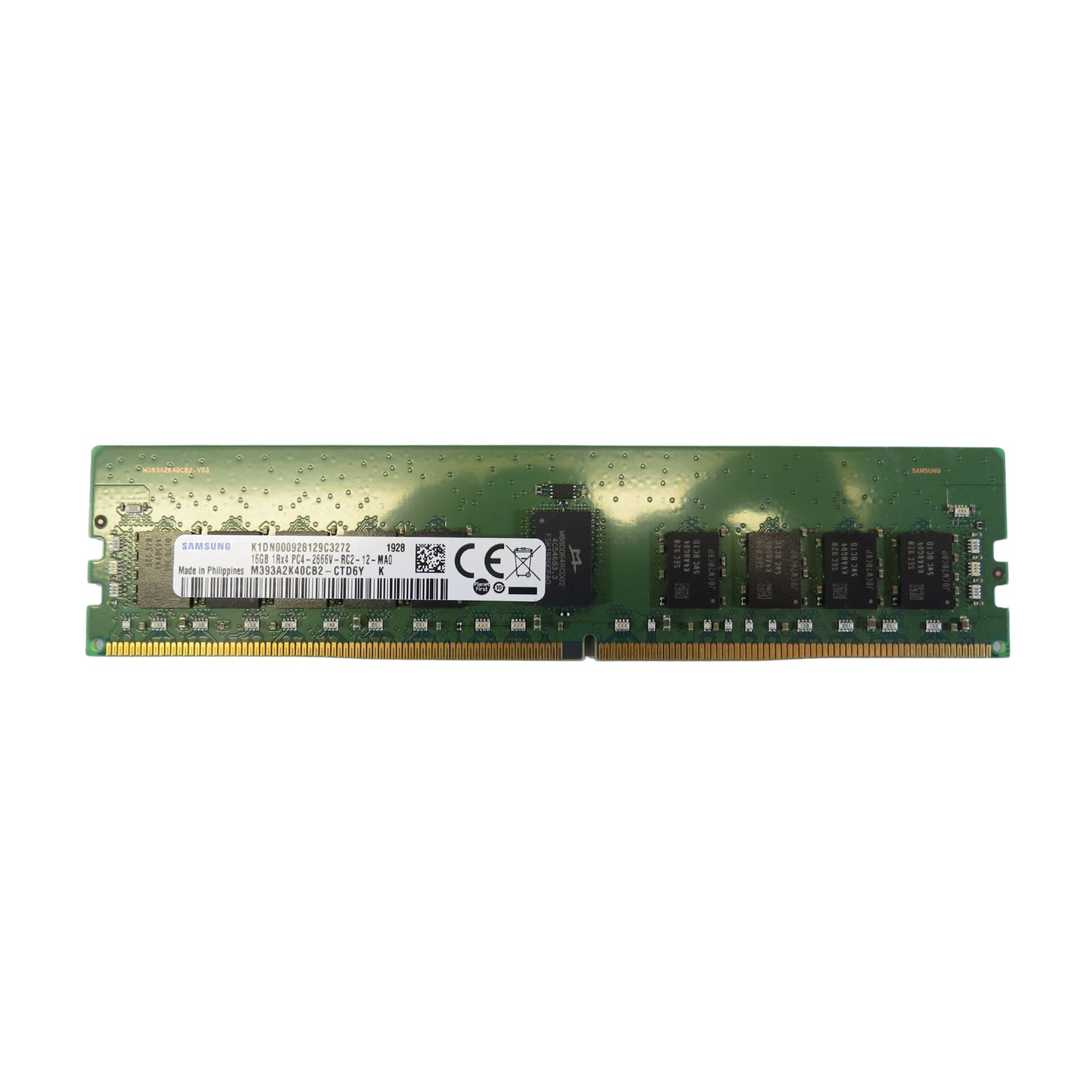 Samsung M393A2K40CB2-CTD 16GB 1Rx4 PC4-2666 DDR4 RDIMM Server Memory (Refurbished)
