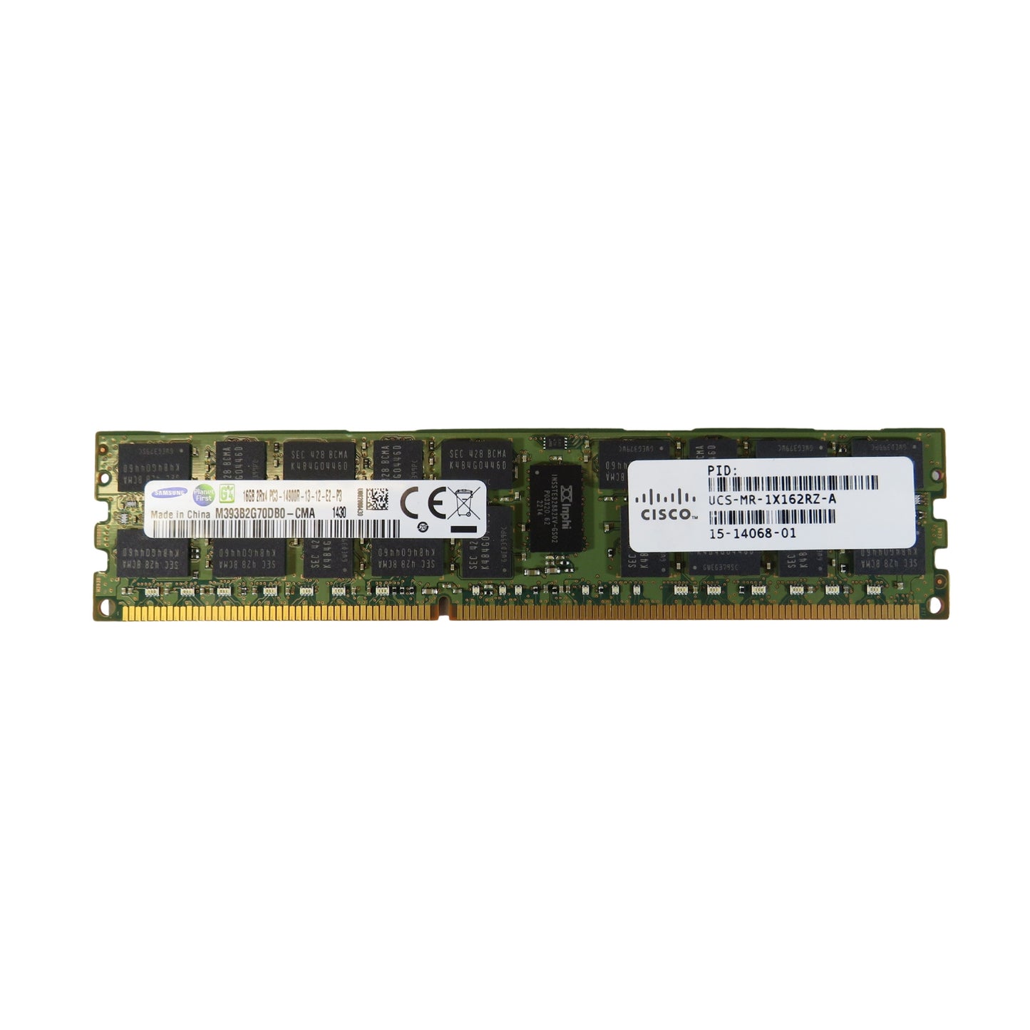 Cisco UCS-MR-1X162RZ-A 15-14068-01 16GB 2Rx4 PC3-14900R DDR3 Server Memory (Refurbished)