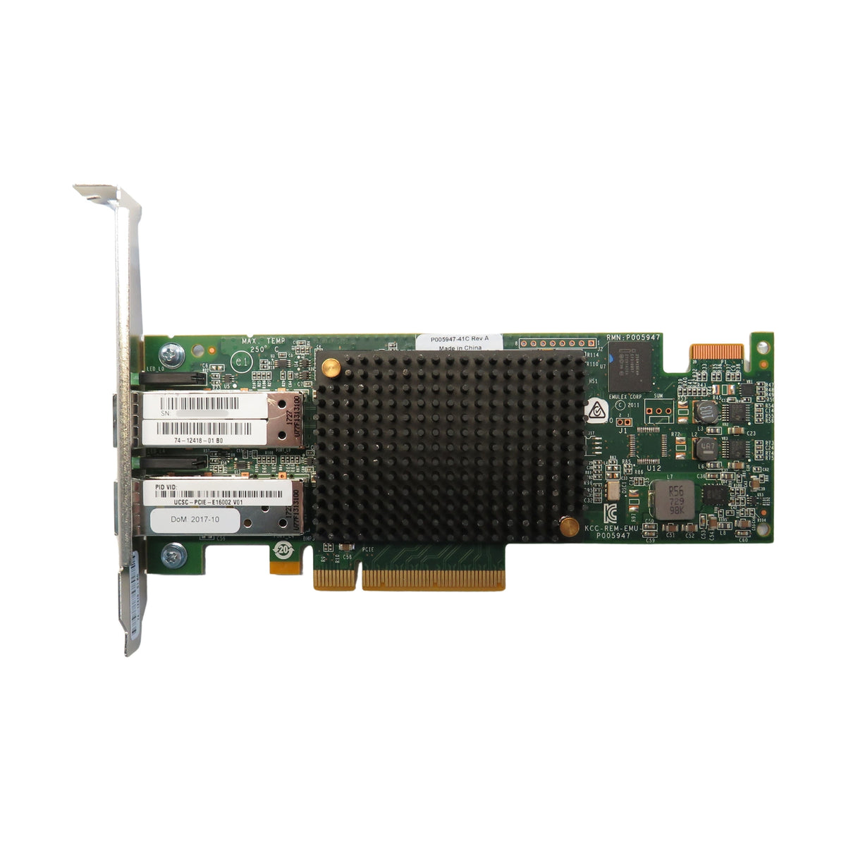 Cisco UCSC-PCIE-E16002 Dual Port FC 16Gbps HBA Host Bus Adapter (Refurbished)