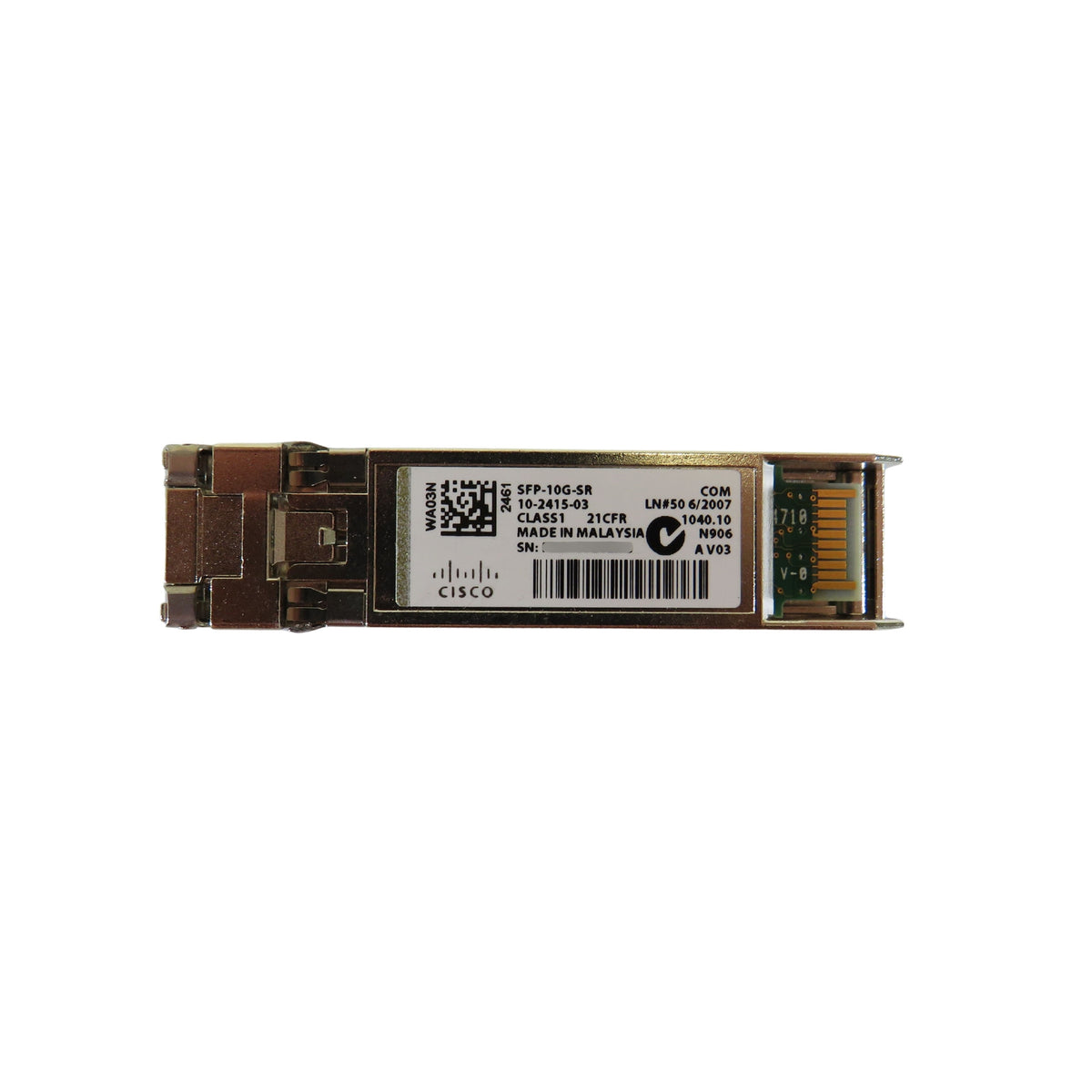 Cisco SFP-10G-SR 10GBASE-SR SFP+ MMF Transceiver Module (Refurbished)