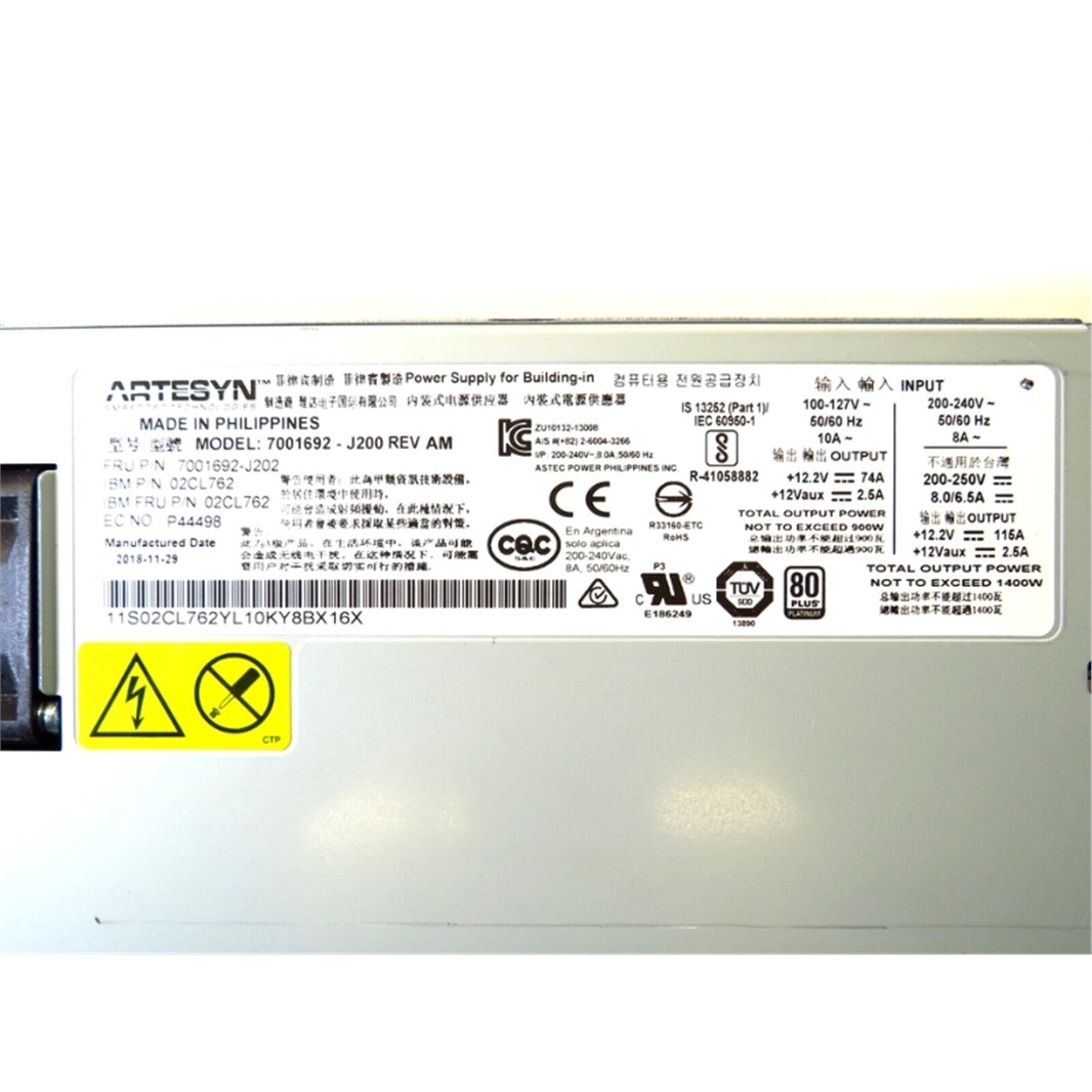 IBM 02CL762 7001692-J202 1400W Server Power Supply