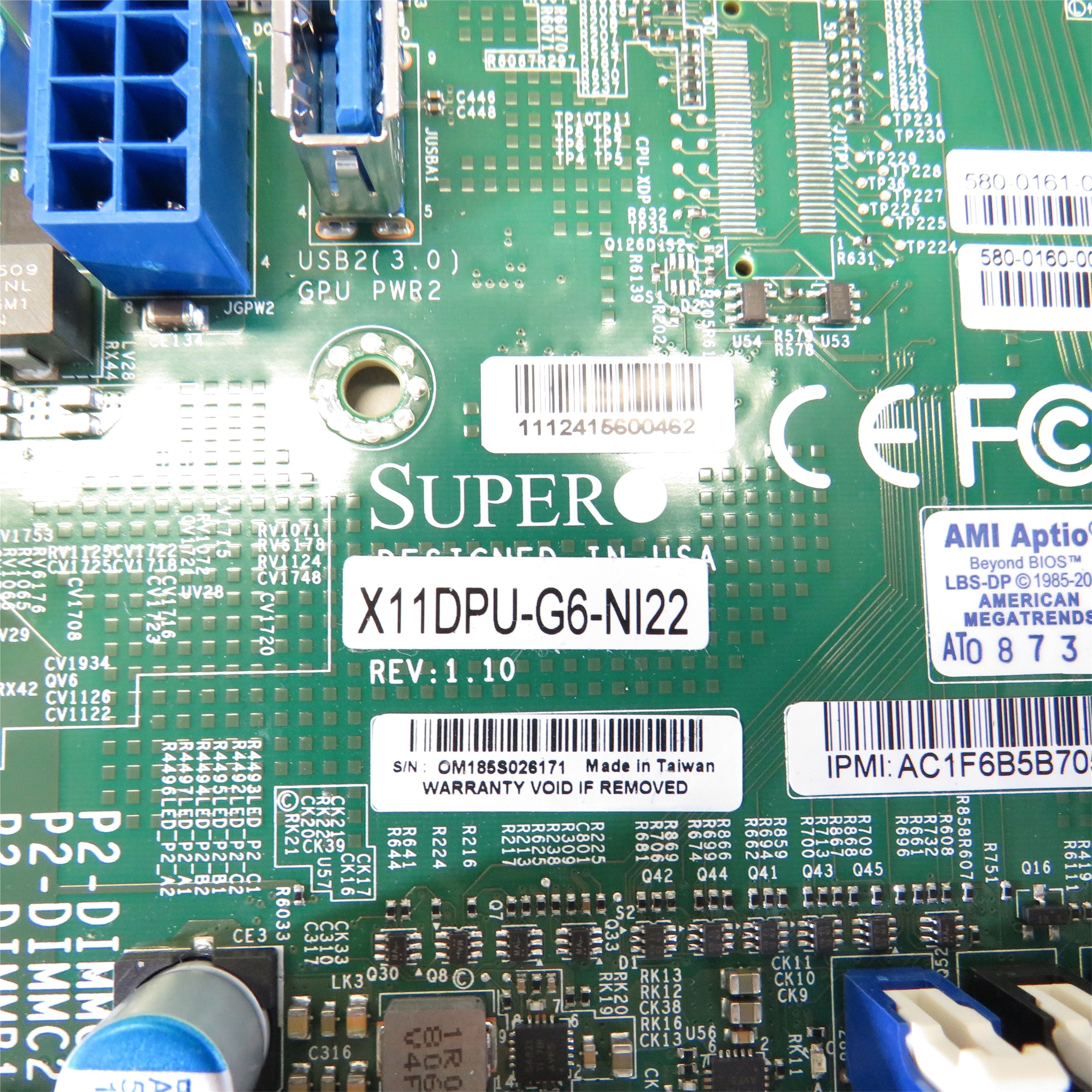Supermicro X11DPU-G6-NI22 Nutanix System Board (Refurbished