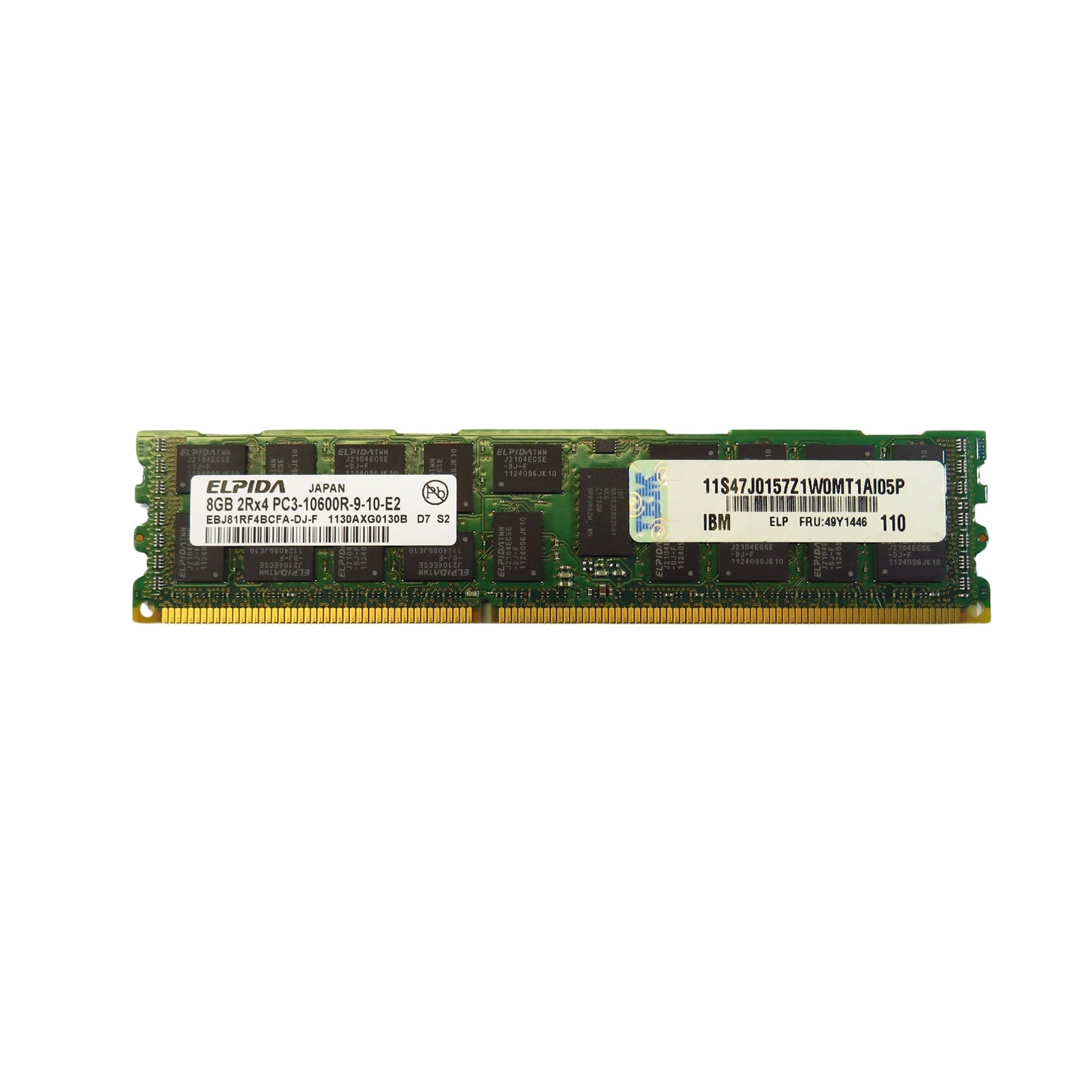 Elpida EBJ81RF4BCFA-DJ-F 8GB 2Rx4 PC3-10600 1333MHz DDR3 Server Memory (Refurbished)