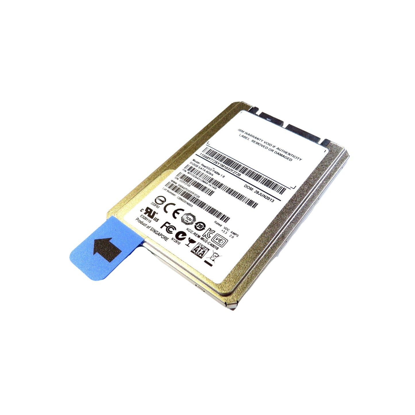 IBM 68Y7726 98Y1803 512GB 1.8" SATA 6Gbps RealSSD P400e Solid State Drive (Refurbished)