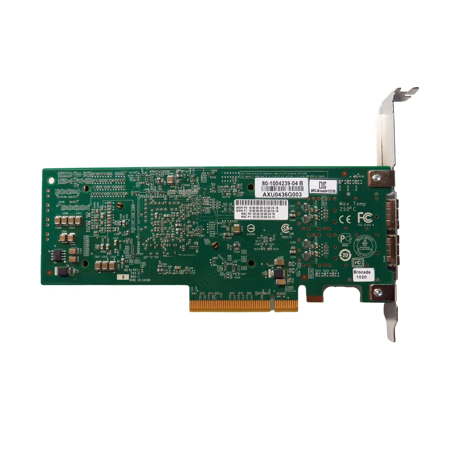 Dell V1RCC 1020 2 Port 10GB FCoE Twinax CNA PCIe Adapter Card (Refurbished)