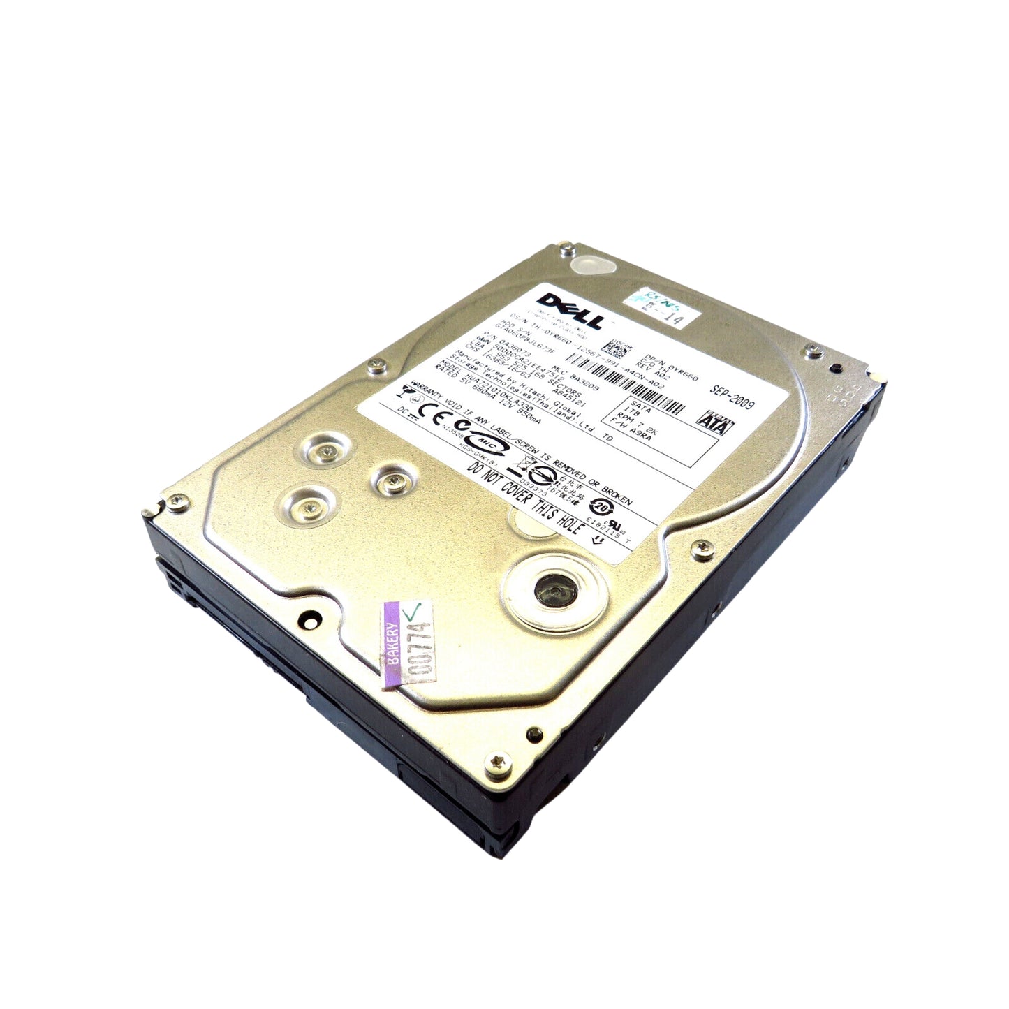 Dell YR660 3.5" 1TB 7200RPM SATA II Hard Disk Drive (HDD), Silver (Refurbished)
