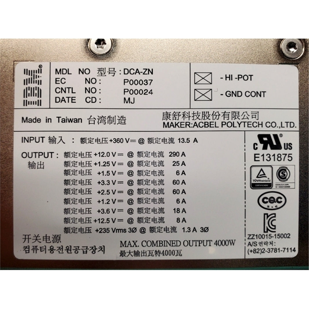 IBM 00RY600 4000W Proprietary Power Supply (Refurbished)