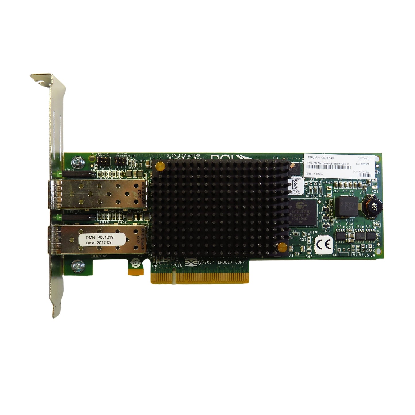 Lenovo 00JY848 LPE12002 2 Port 8Gbps FC PCIe HBA Host Bus Adapter (Refurbished)