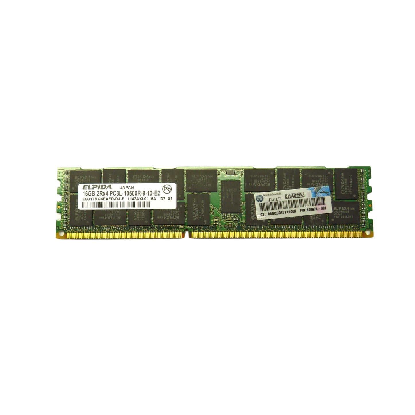 HP 628974-081 16GB 2Rx4 PC3L-10600R 1333MHz DDR3 RDIMM Server Memory (Refurbished)