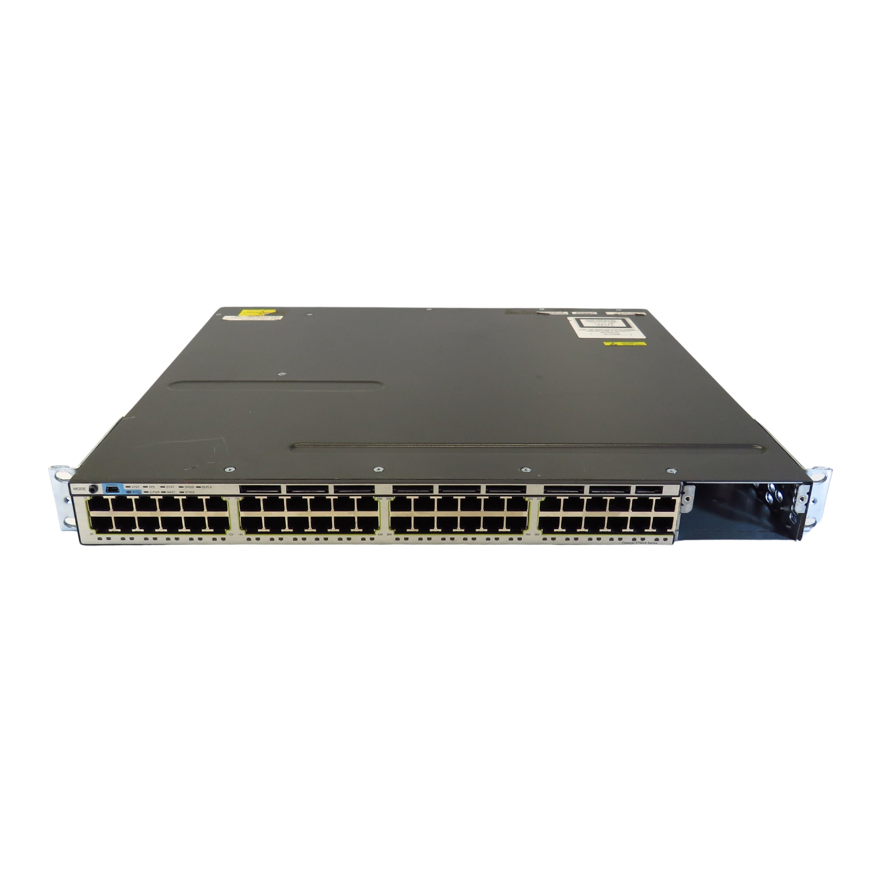Cisco WS-C3750X-48T-S 48 Port Gigabit Ethernet 1U Switch w/ 350WAC (Re ...
