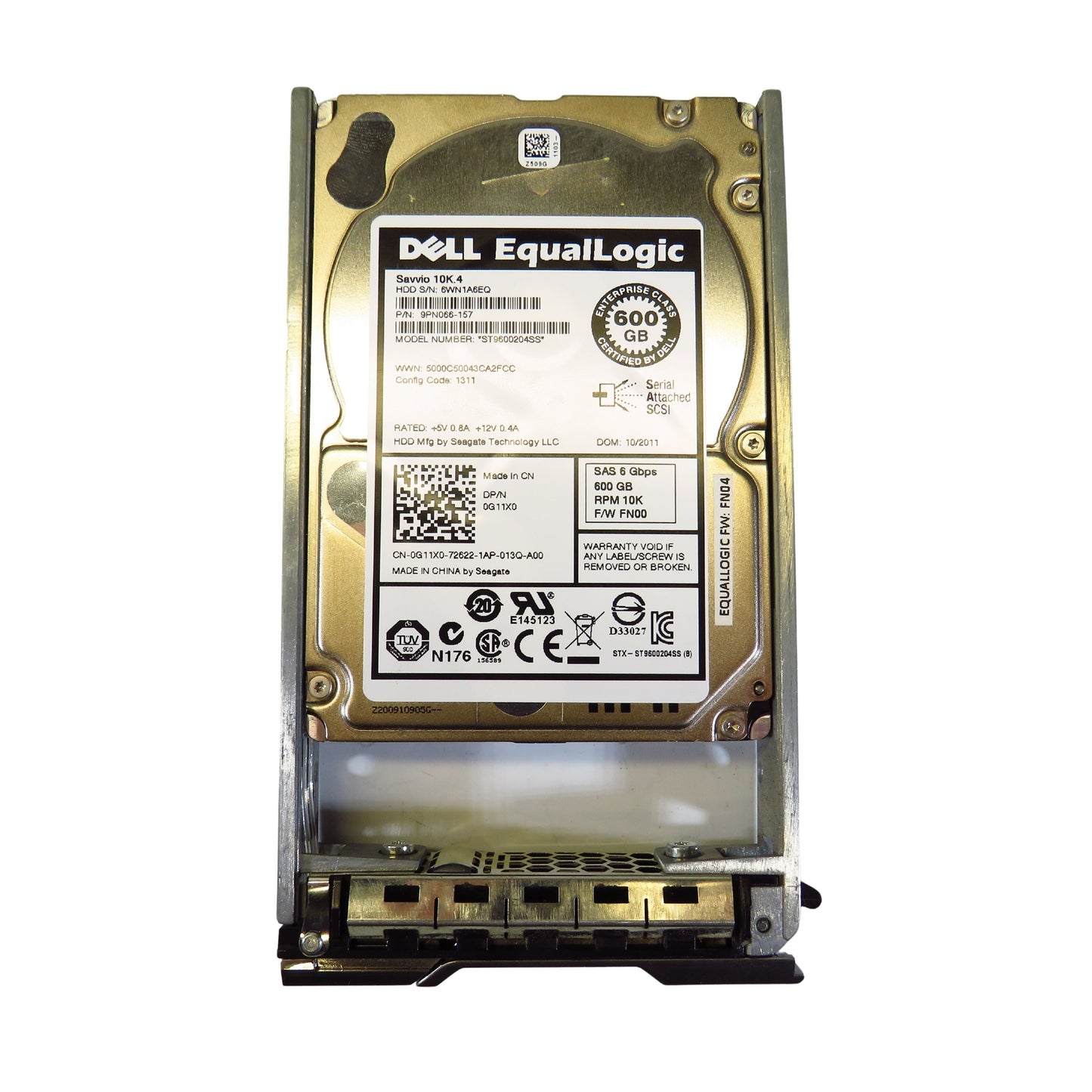 EqualLogic G11X0 600GB 10K RPM 2.5" SAS 6Gbps SFF HDD Hard Drive (Refurbished)