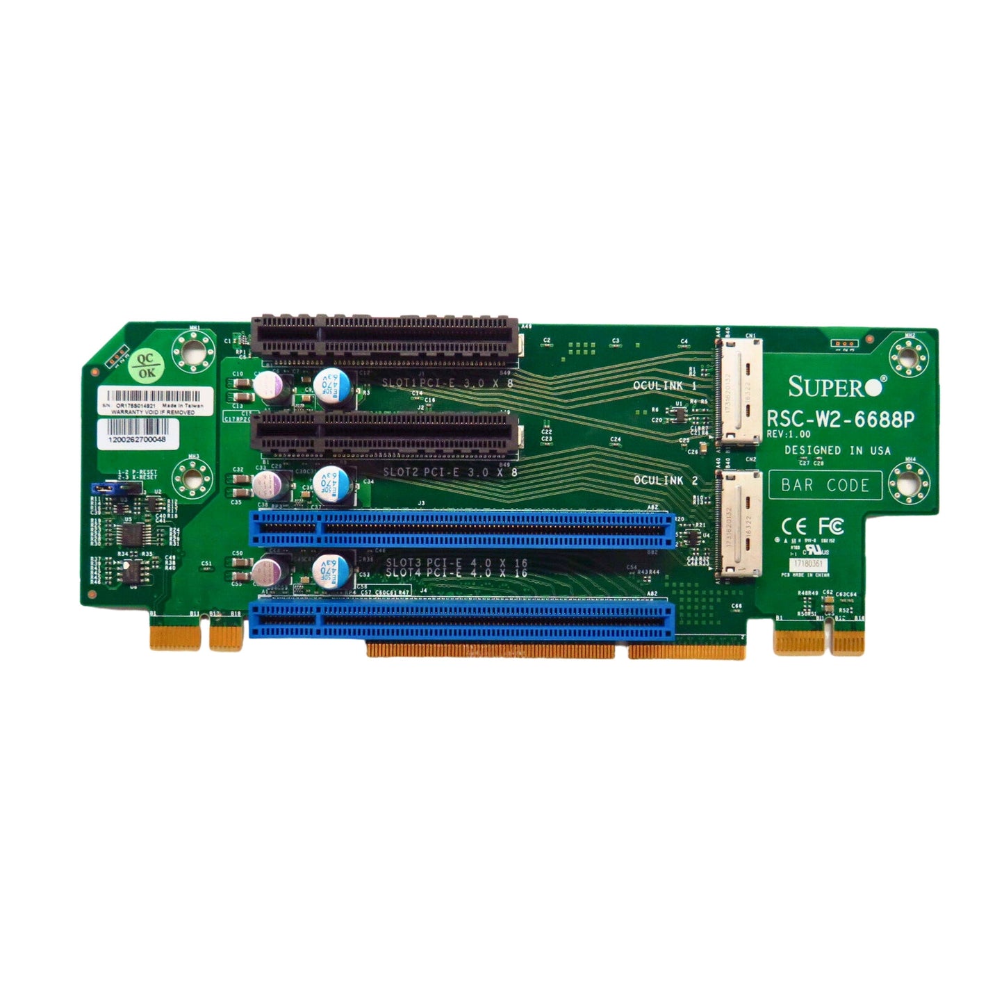 IBM RSC-W2-6688P 01EM723 PCIe Riser Card for PCIe Adapters 9006-22C (Refurbished)
