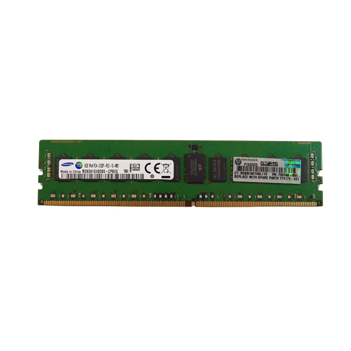 HP 774170-001 752368-081 8GB 1Rx4 PC4-2133P 2133MHz DDR4 ECC RDIMM Server Memory (Refurbished)