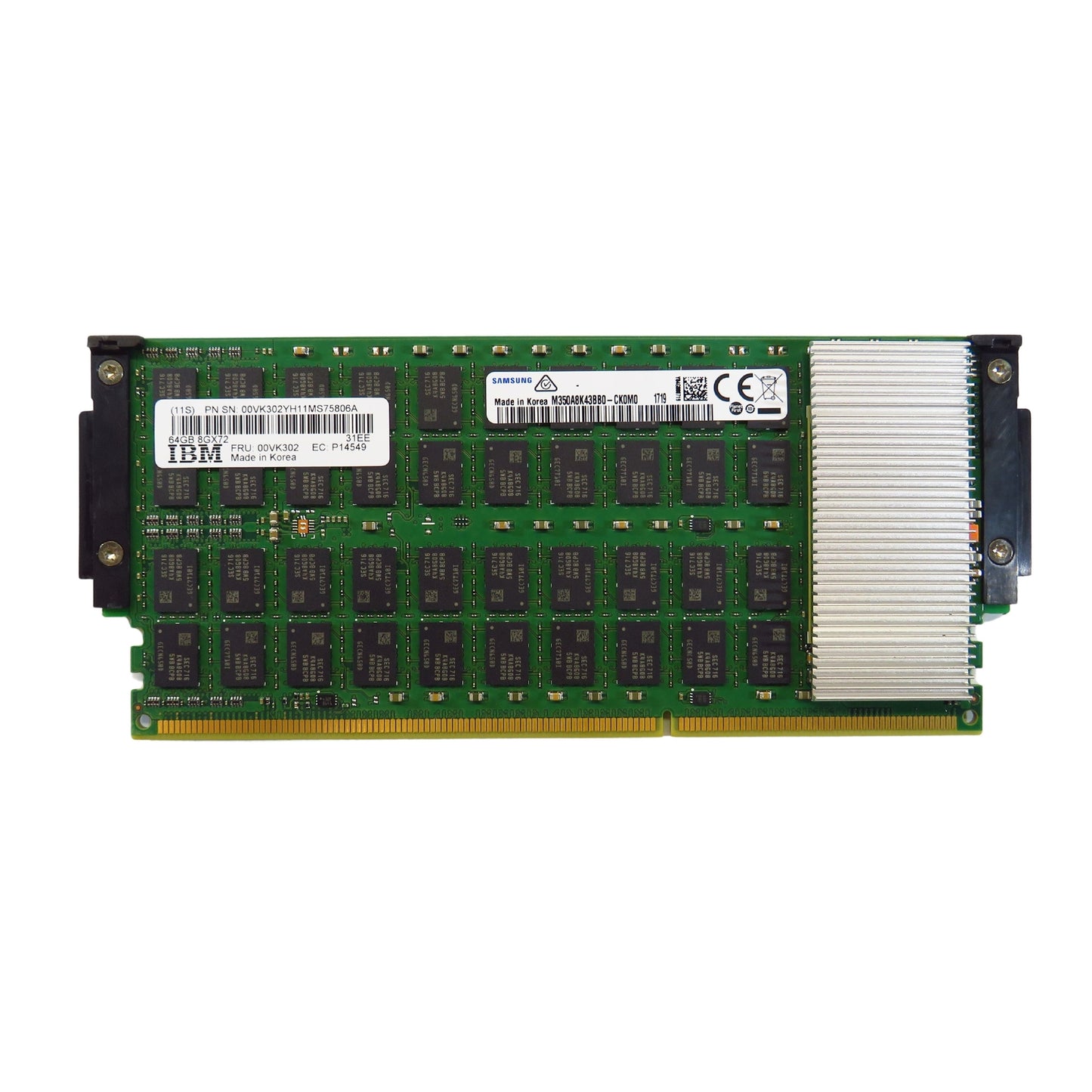 IBM 00VK302 31EE 64GB 8GX72 DDR4 1600MHz ECC CDIMM Server Memory (Refurbished)