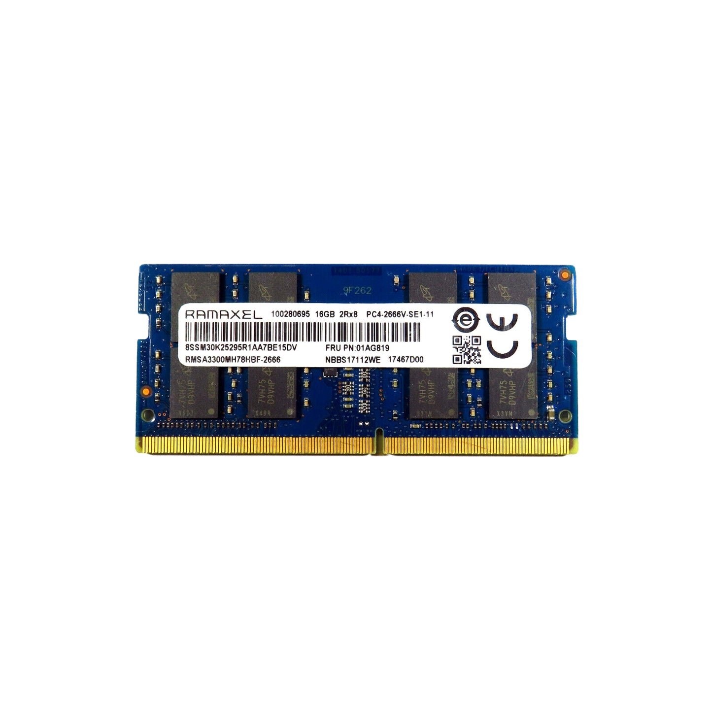 Lenovo 01AG819 RMSA3300MH78HBF-2666 16GB 2Rx8 PC4-2666V Memory SO-DIMM (Refurbished)