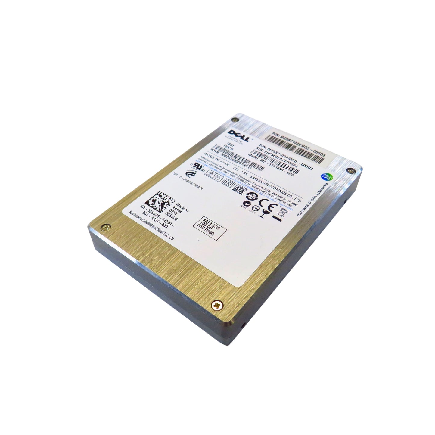 Dell G5G38 100GB 2.5" SATA 3Gbps SSD Solid State Drive (Refurbished)