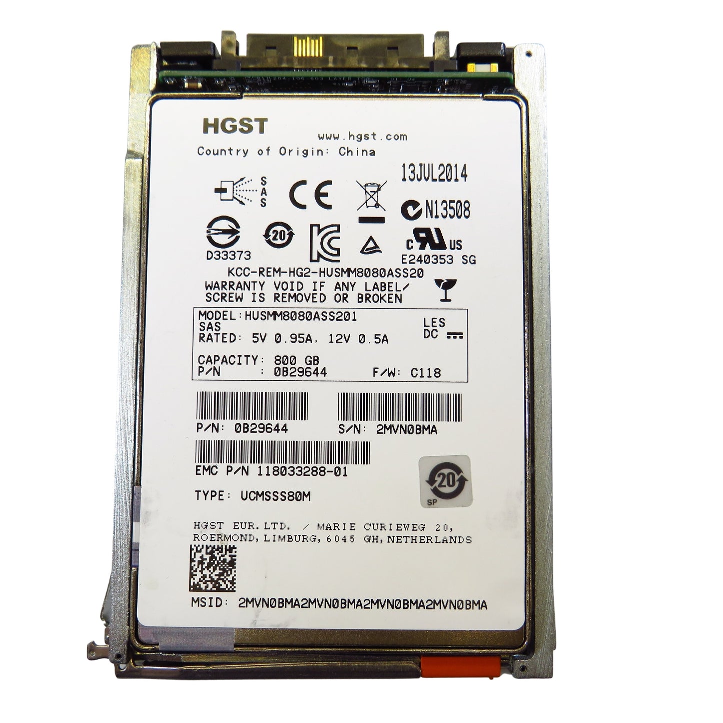 EMC 005050674 800GB 2.5" SAS 12Gbps MLC SSD Solid State Drive (Refurbished)