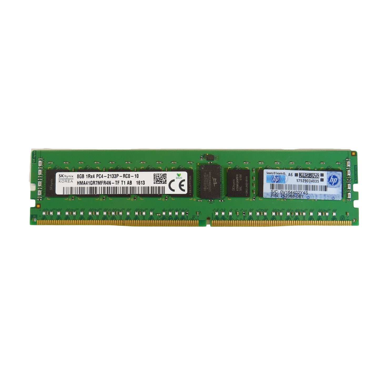 HP 752368-081 8GB 1Rx4 PC4-2133P 2133MHz DDR4 ECC RDIMM Server Memory (Refurbished)