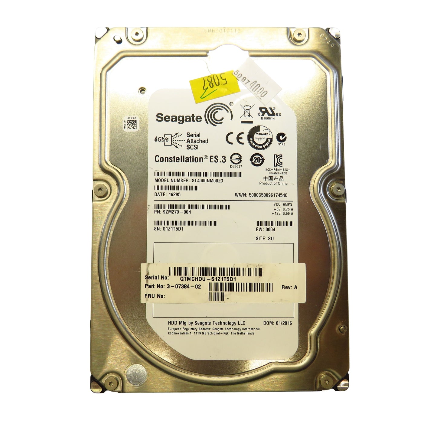 Seagate ST4000NM0023 4TB 3.5" SAS 6Gbps 7.2K RPM HDD Hard Drive (Refurbished)