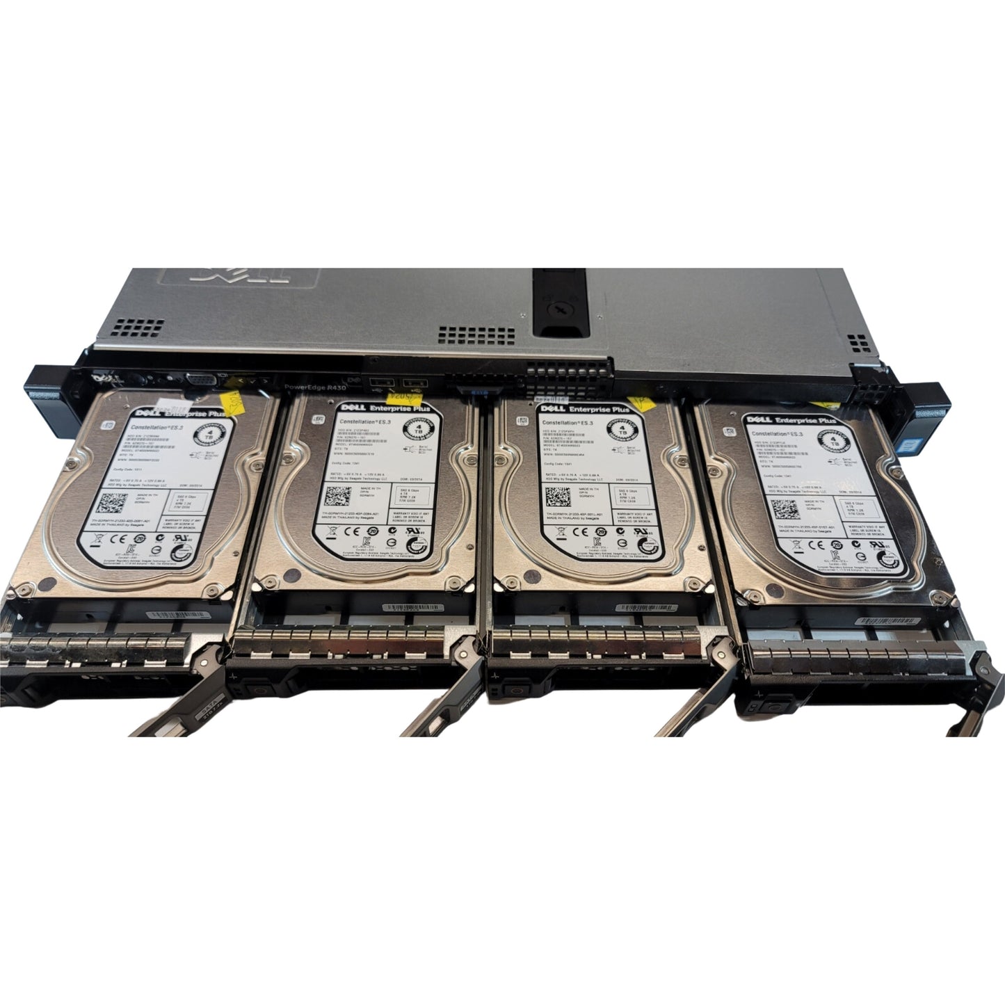 Dell PowerEdge R430 2x e5-2630v3 2.4GHz 64GB RAM 4x4TB HDD H330 2x PSU (Refurbished)
