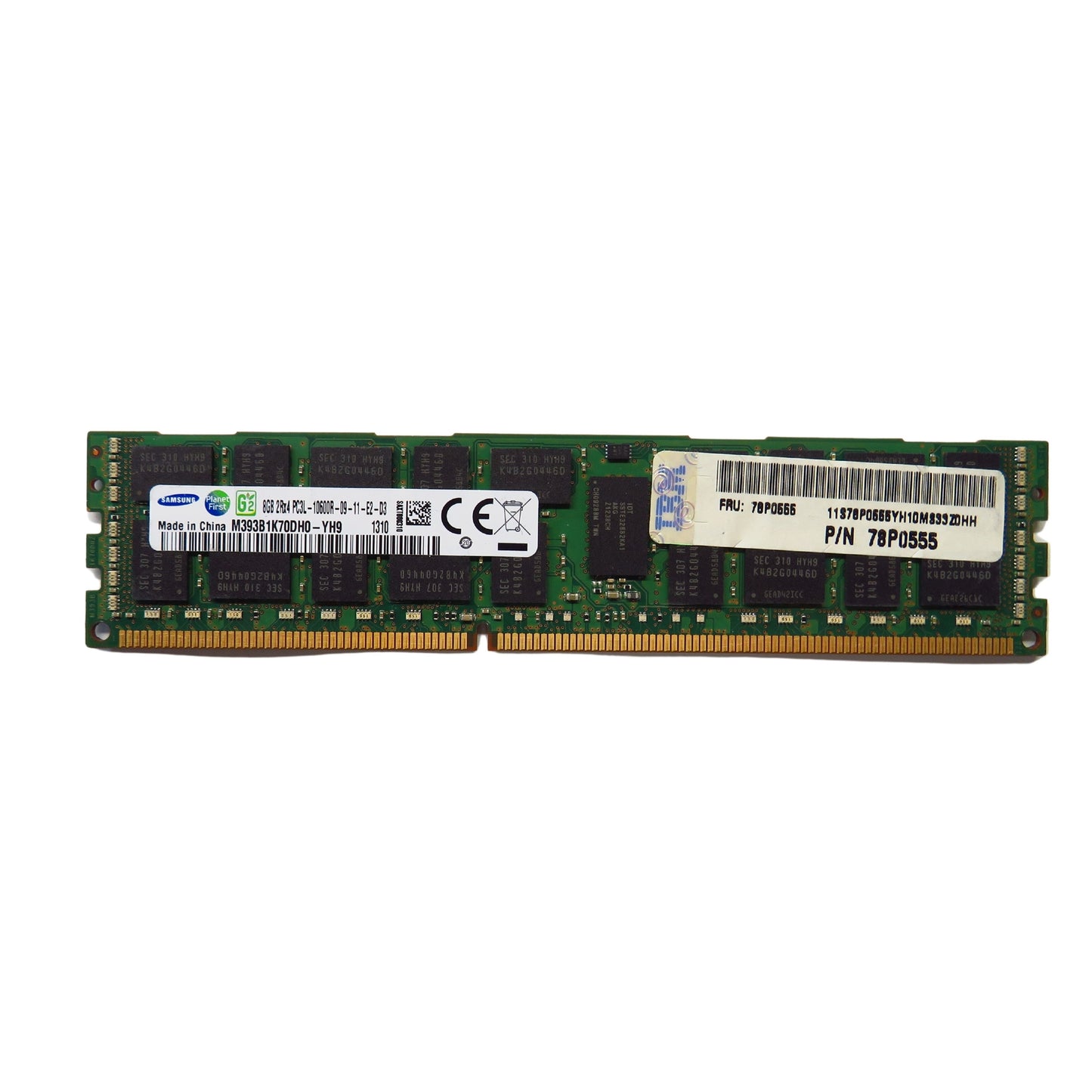IBM 78P0555 8GB 2Rx4 PC3L-10600R 1333MHz DDR3 ECC RDIMM Server Memory (Refurbished)